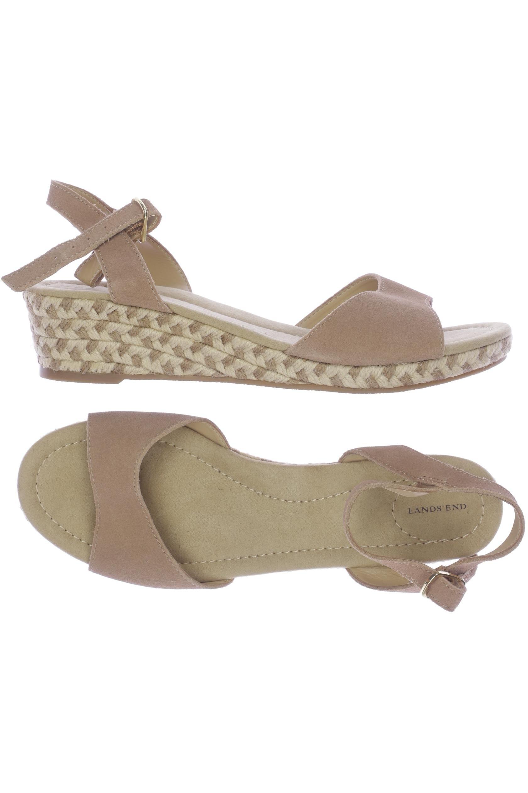 

Lands End Damen Sandale, beige, Gr. 40