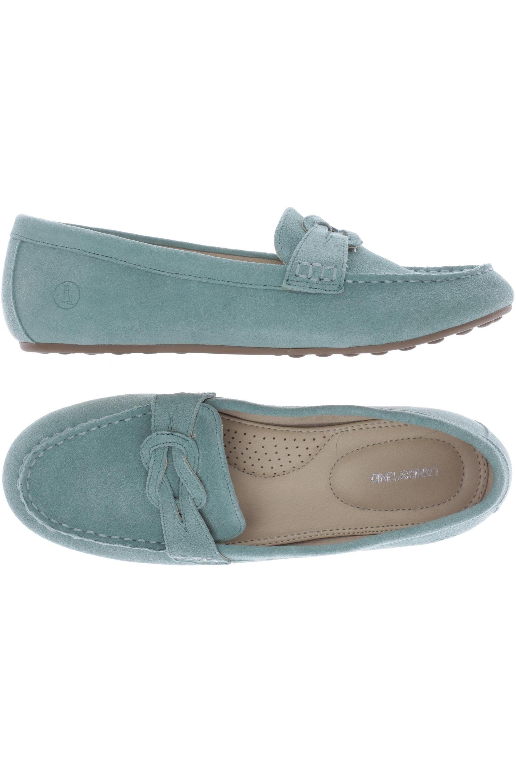 

Lands End Damen Halbschuh, türkis, Gr. 38