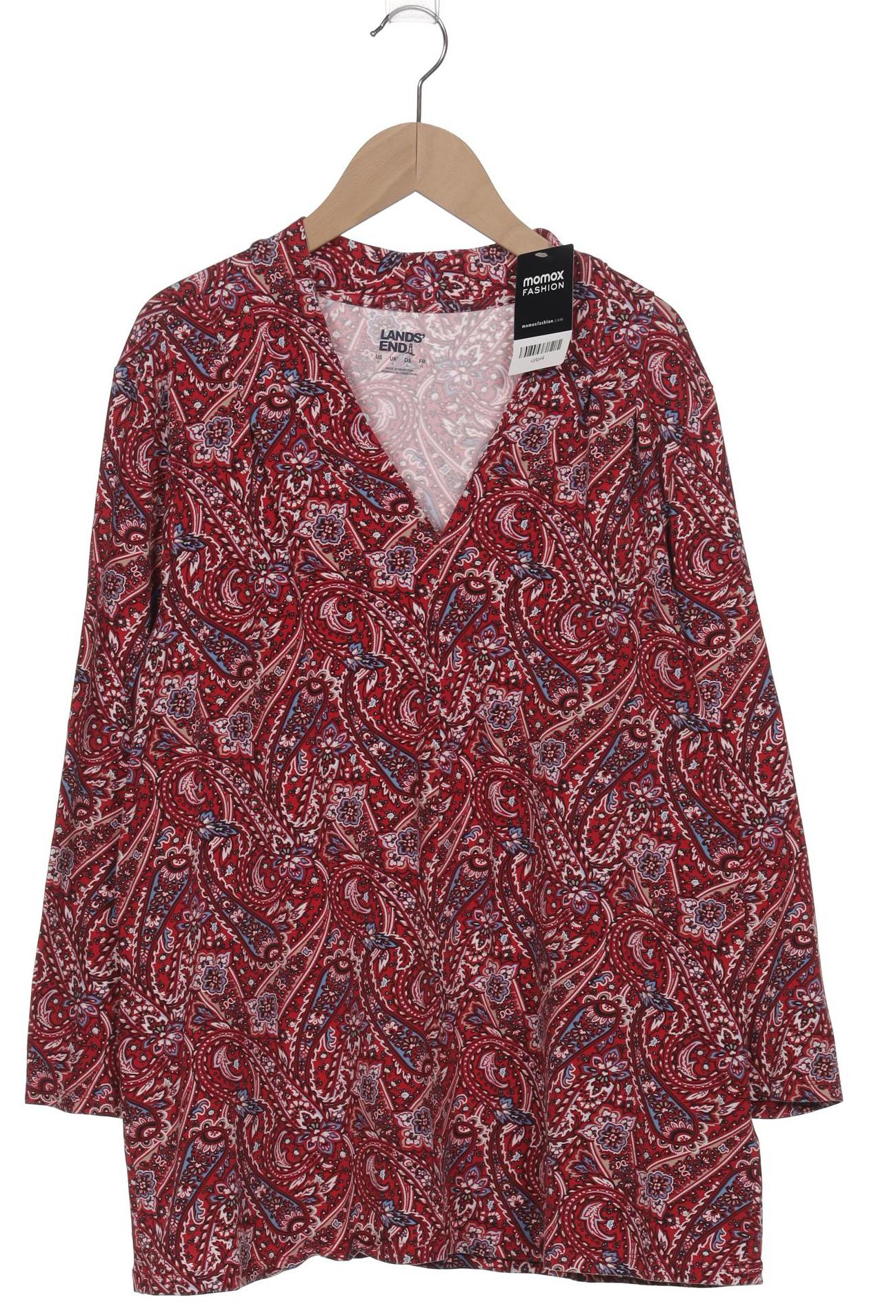 

Lands End Damen Langarmshirt, rot, Gr. 42