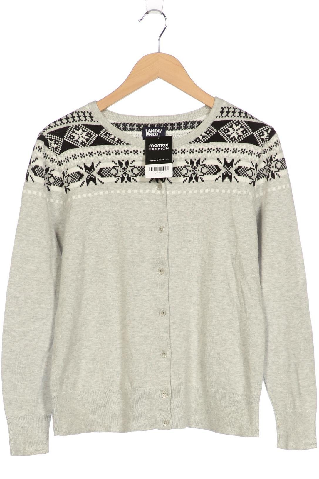 

Lands End Damen Strickjacke, grau, Gr. 38