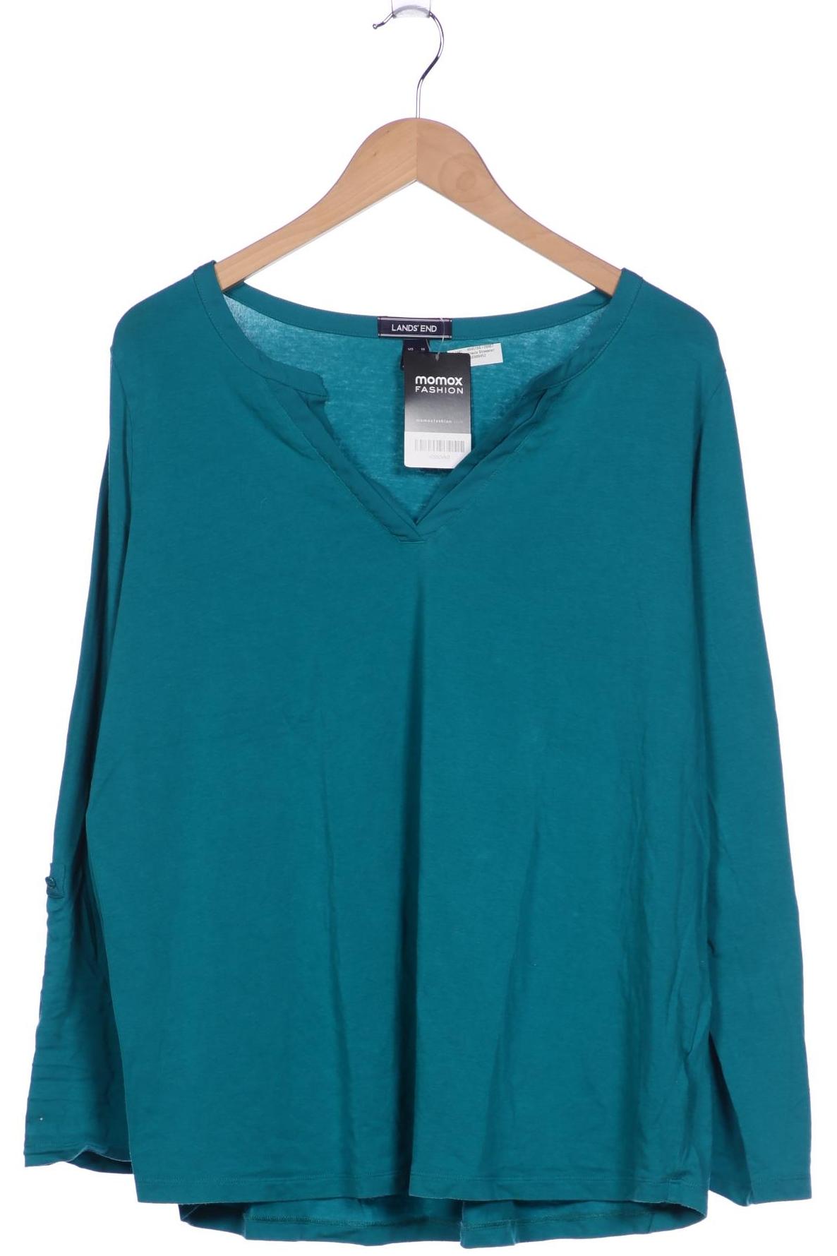 

Lands End Damen Langarmshirt, türkis, Gr. 50
