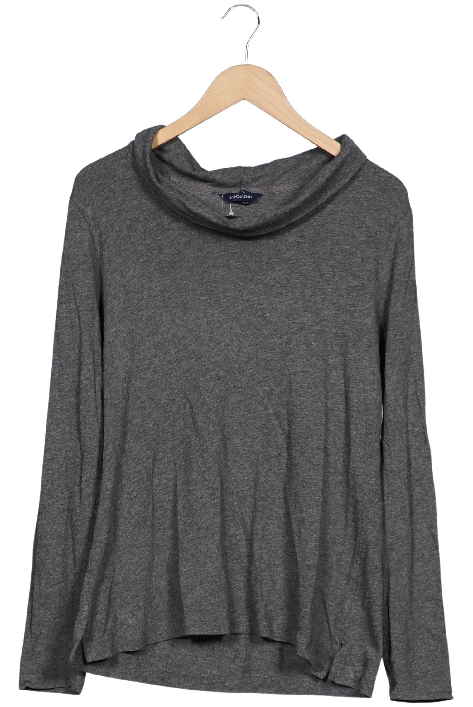 

Lands End Damen Langarmshirt, grau, Gr. 38