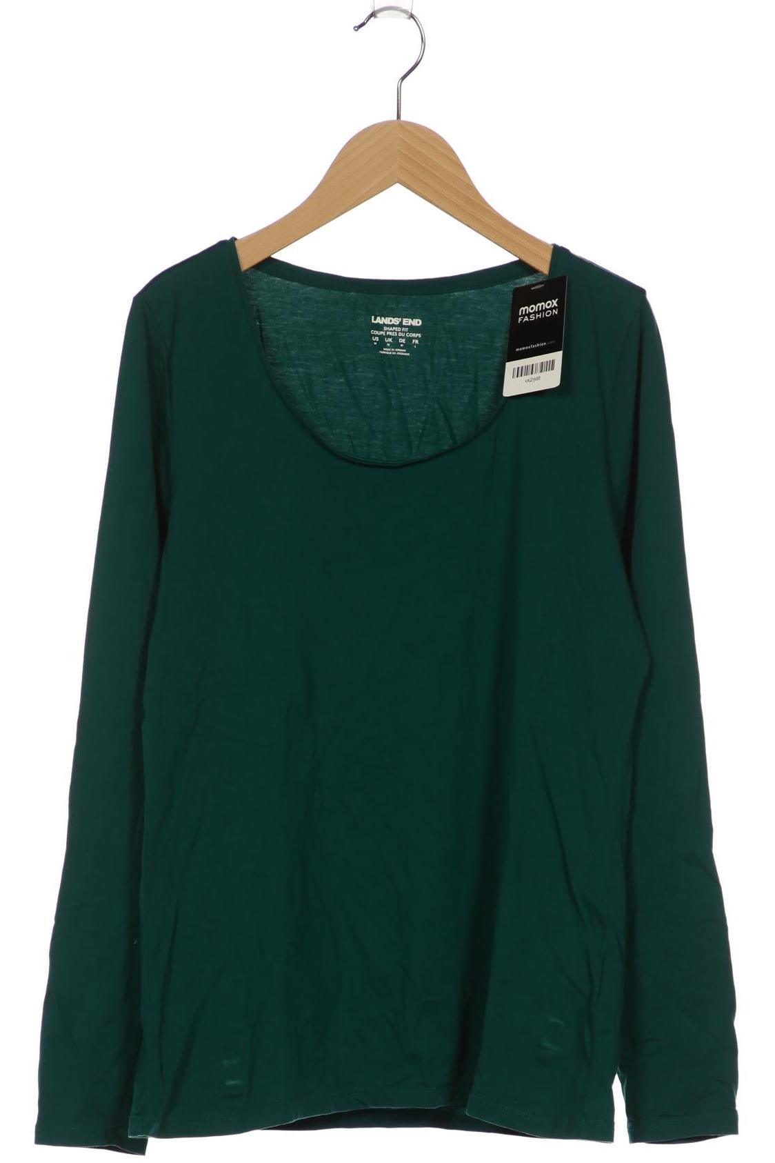 

Lands End Damen Langarmshirt, grün, Gr. 38