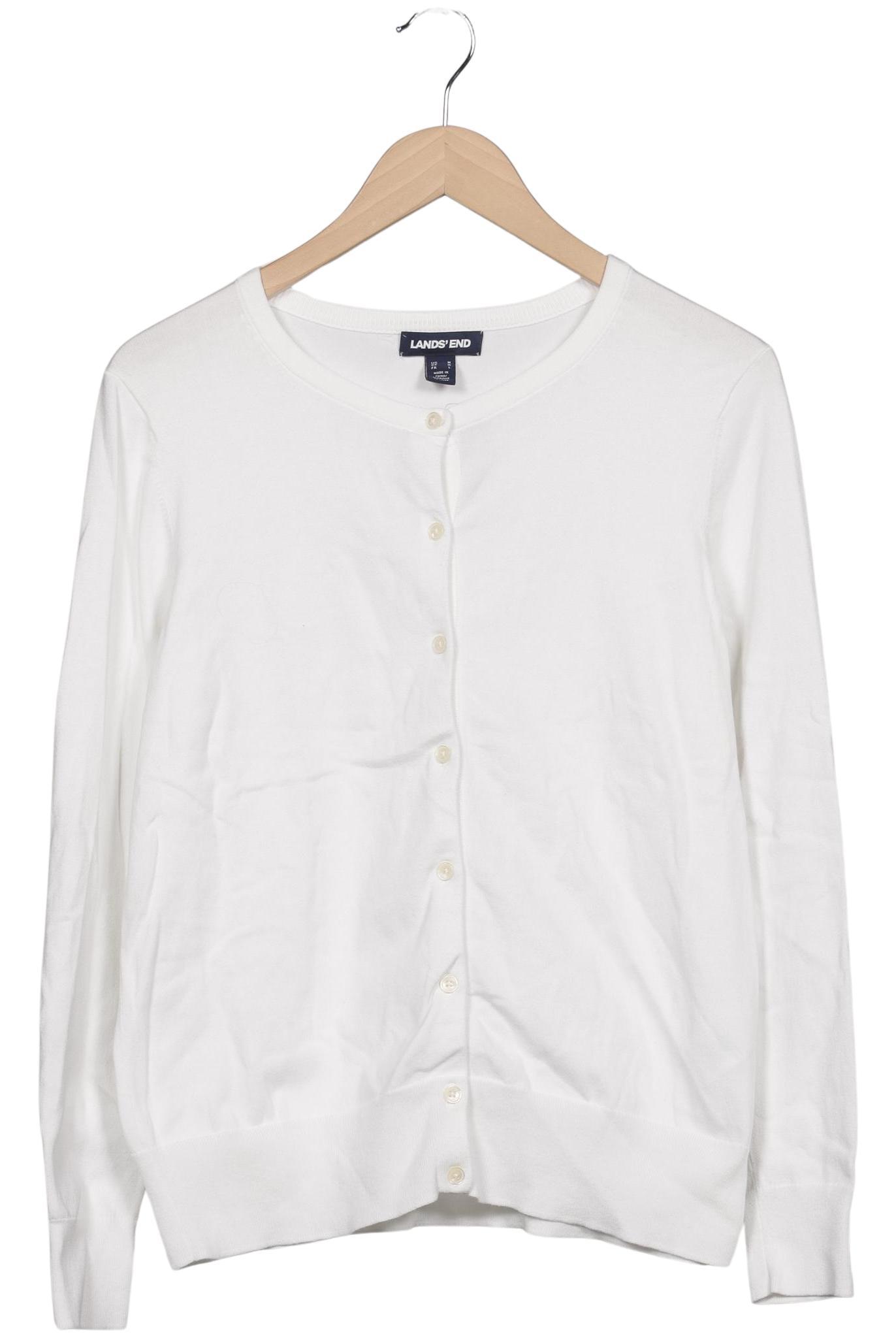 

Lands End Damen Strickjacke, weiß, Gr. 38
