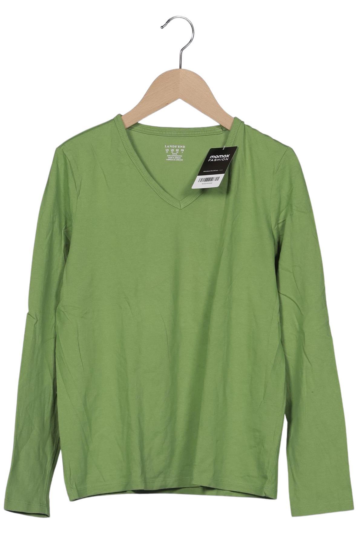 

Lands End Damen Langarmshirt, grün, Gr. 34