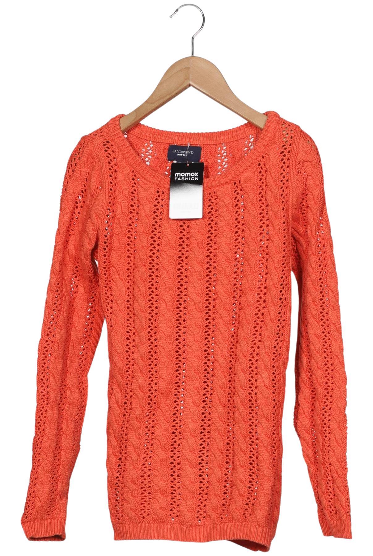 

Lands End Damen Pullover, orange, Gr. 34