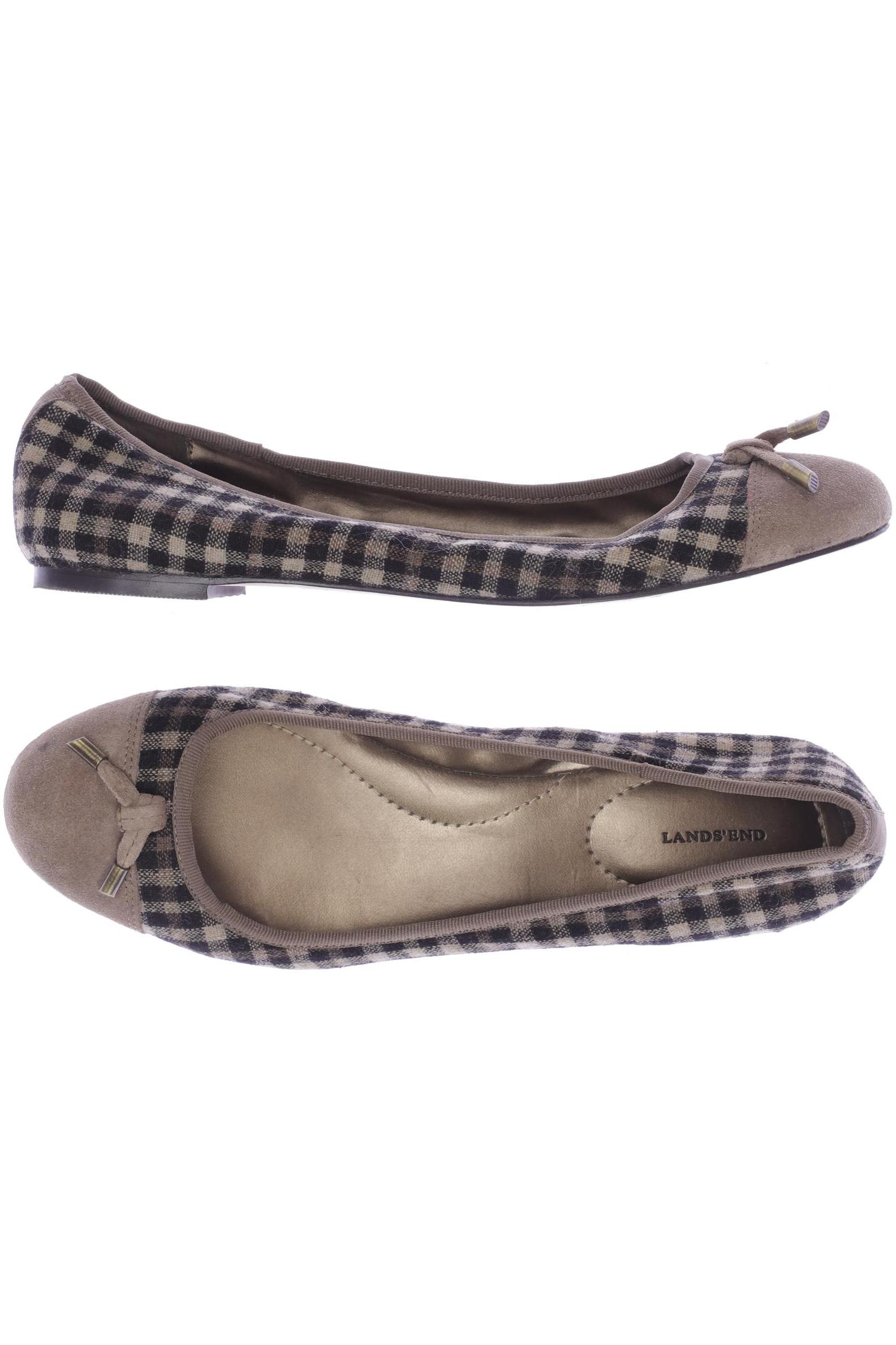 

Lands End Damen Ballerinas, braun, Gr. 41