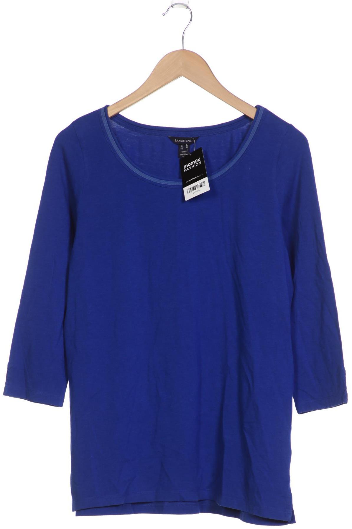 

Lands End Damen Langarmshirt, blau, Gr. 38