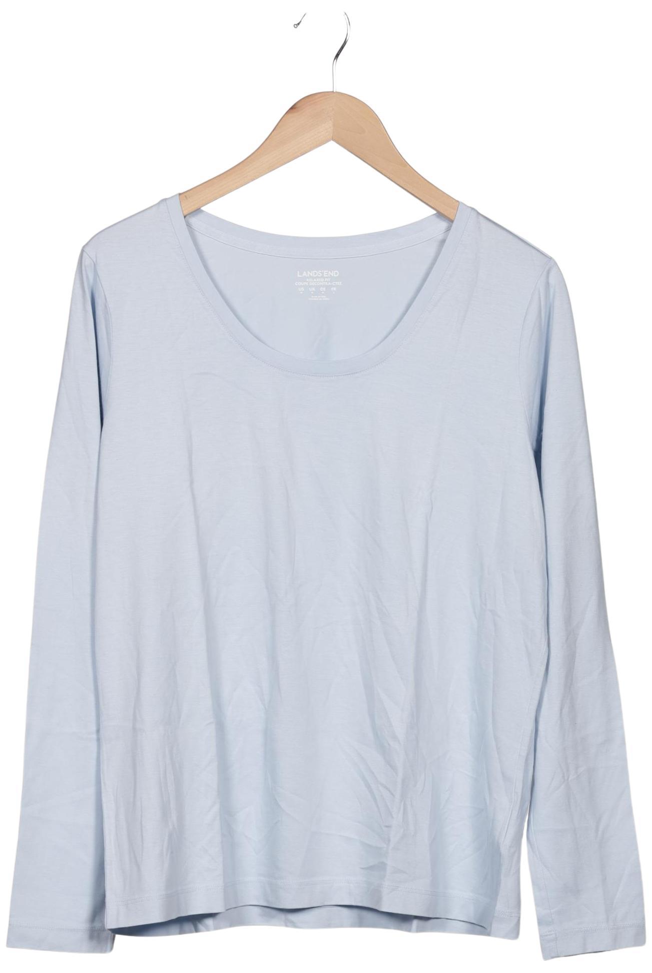 

Lands End Damen Langarmshirt, hellblau, Gr. 38