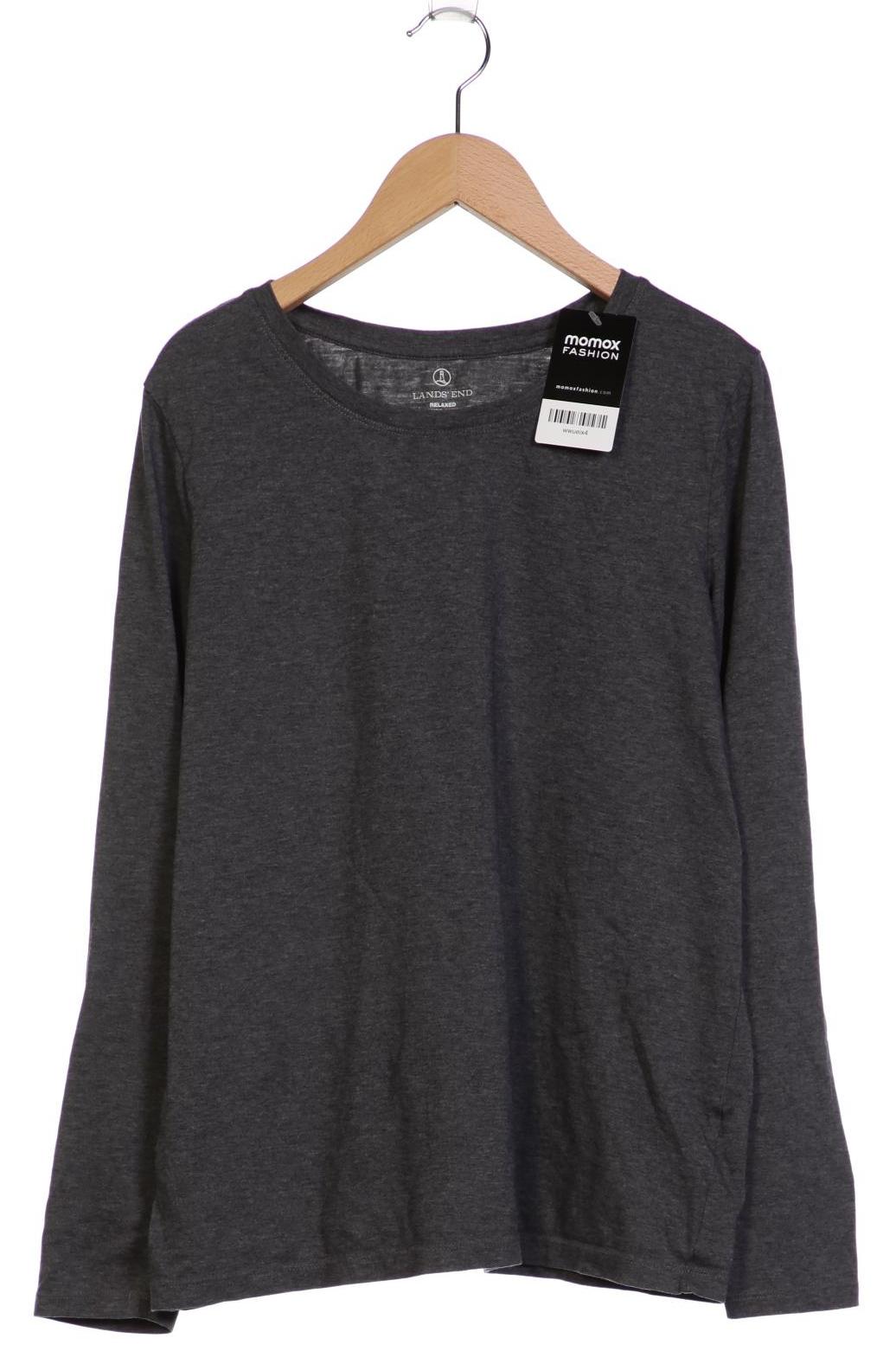 

Lands End Damen Langarmshirt, grau, Gr. 36
