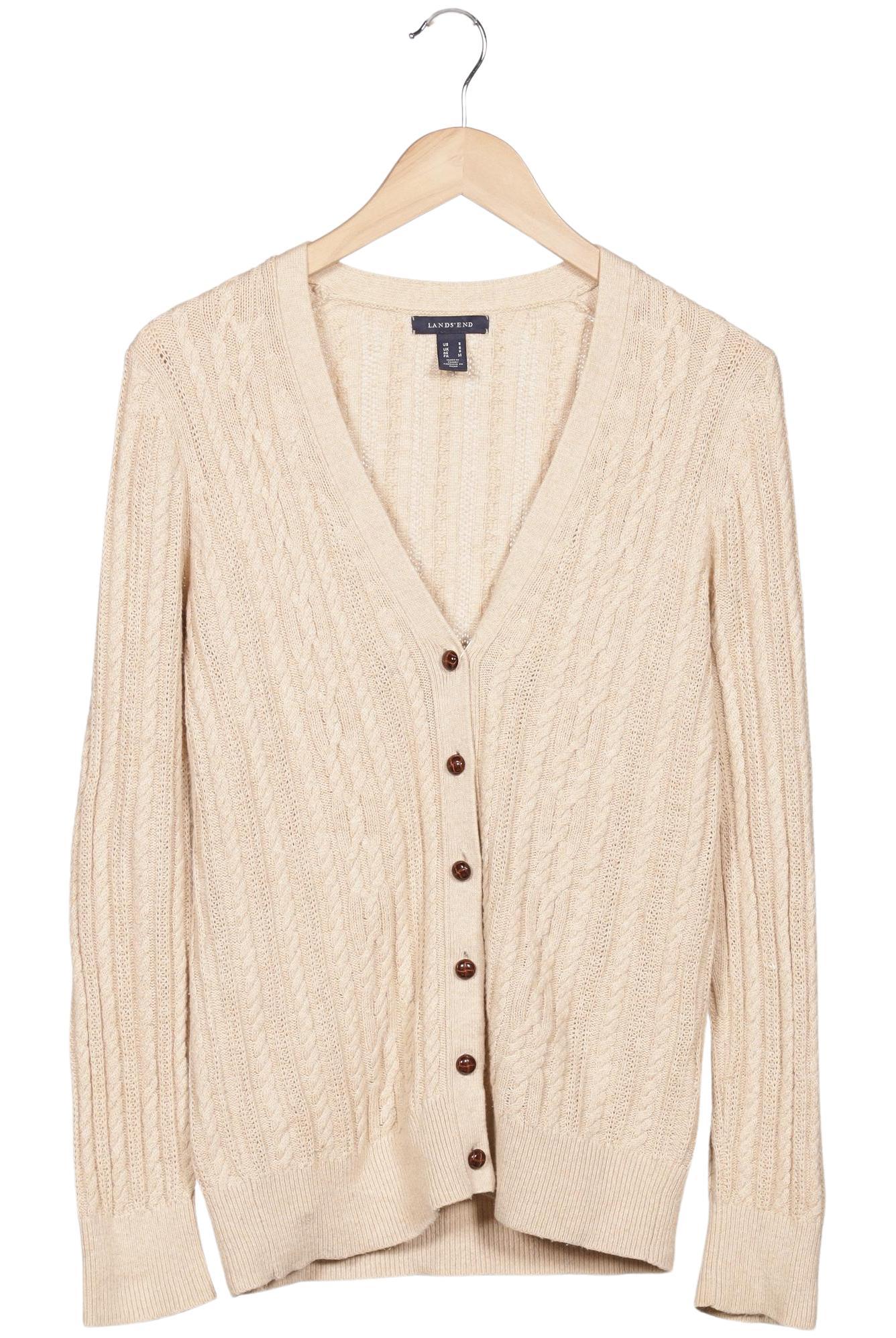 

Lands End Damen Strickjacke, beige, Gr. 36