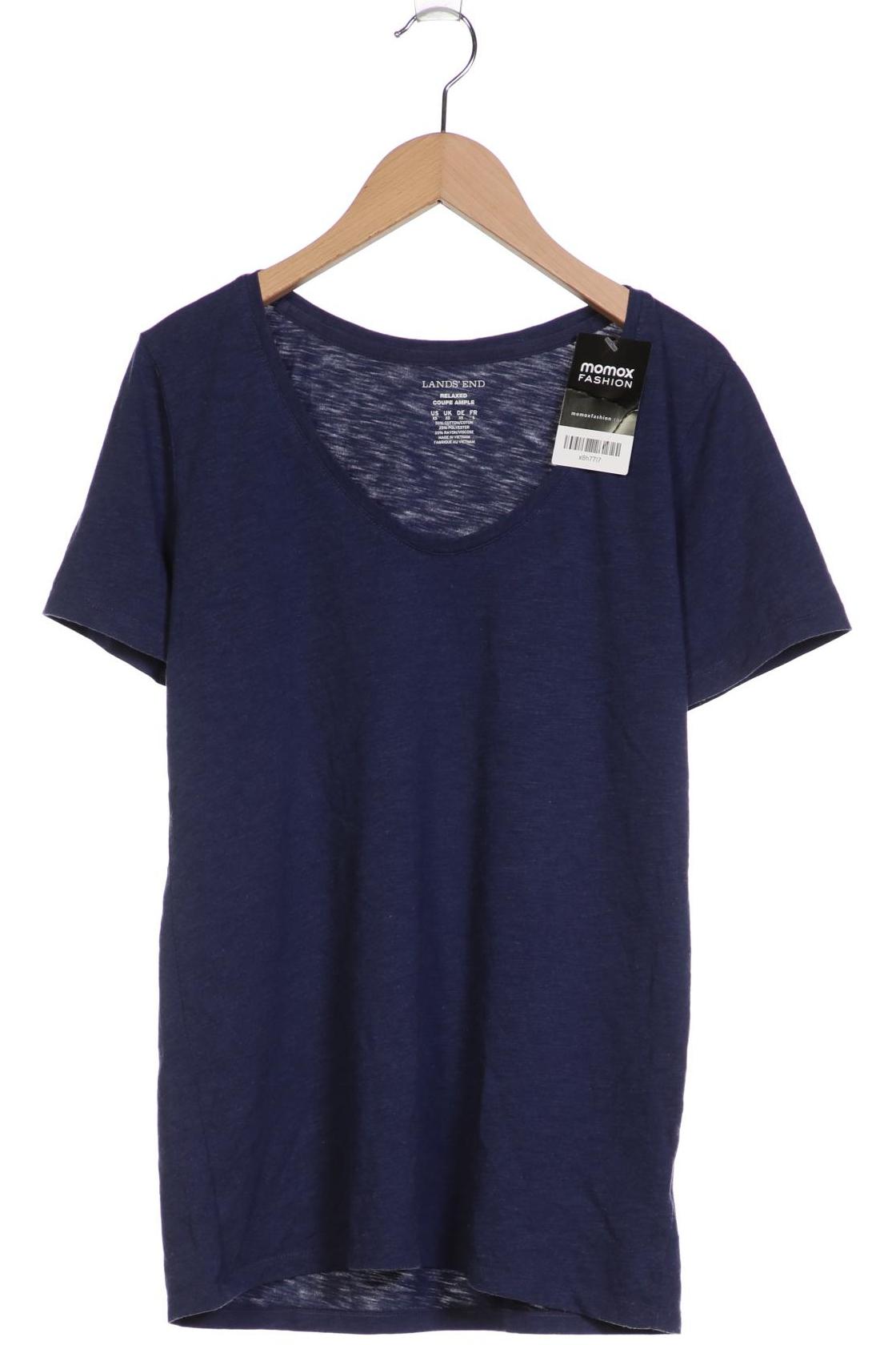 

Lands End Damen T-Shirt, blau, Gr. 34