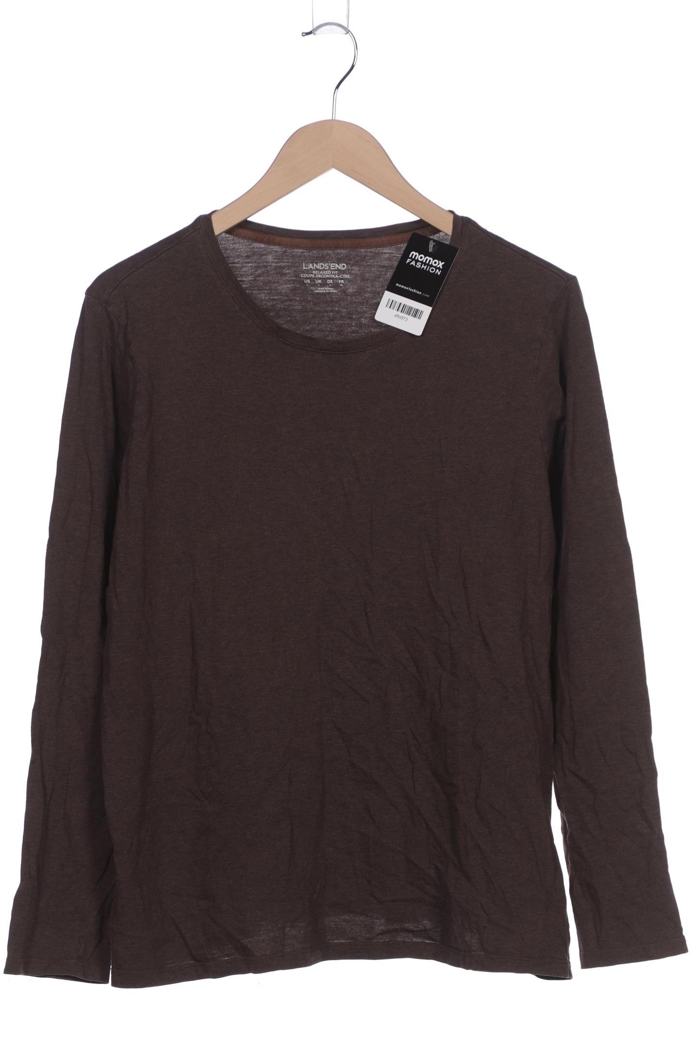 

Lands End Damen Langarmshirt, braun, Gr. 42