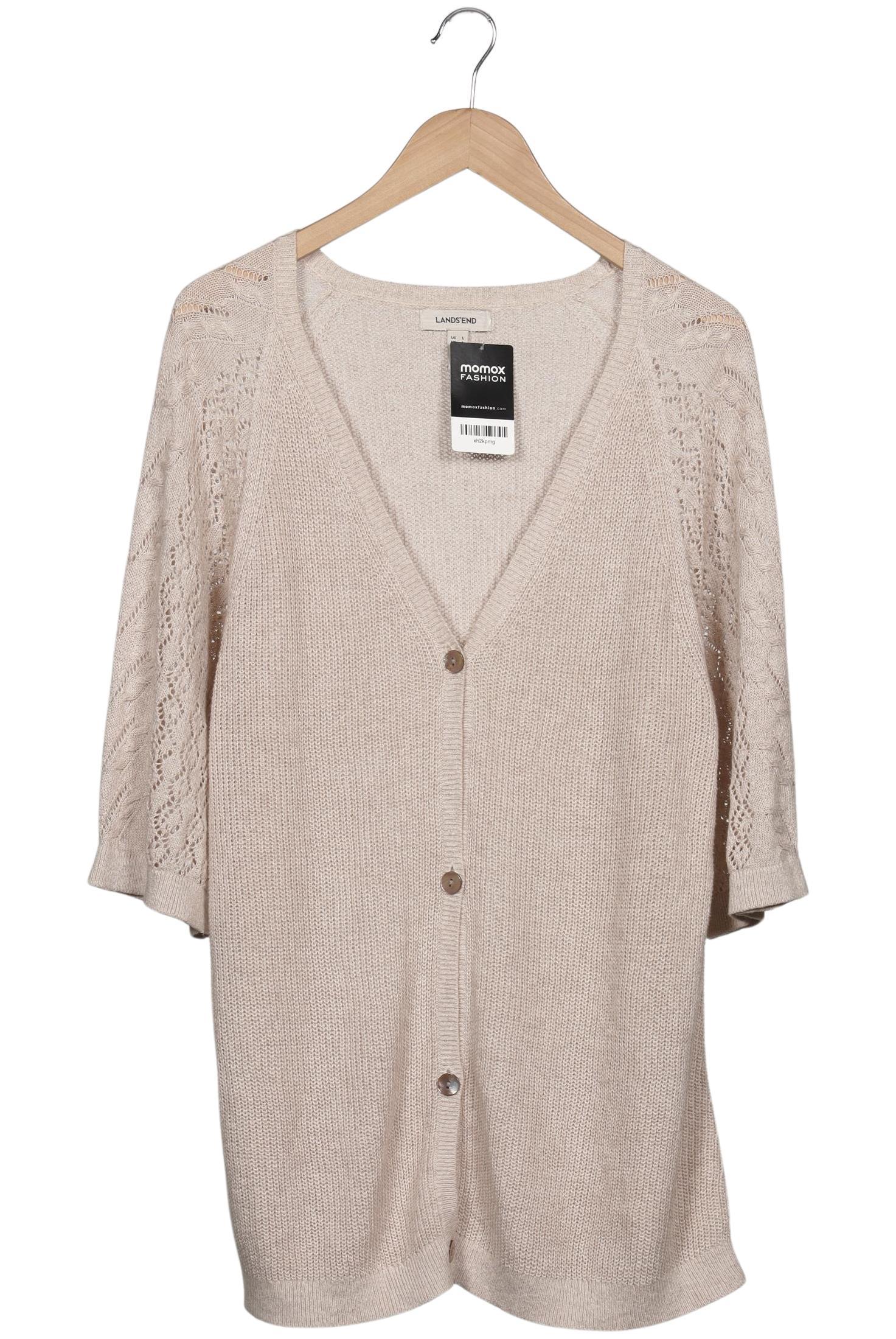 

Lands End Damen Strickjacke, beige, Gr. 42