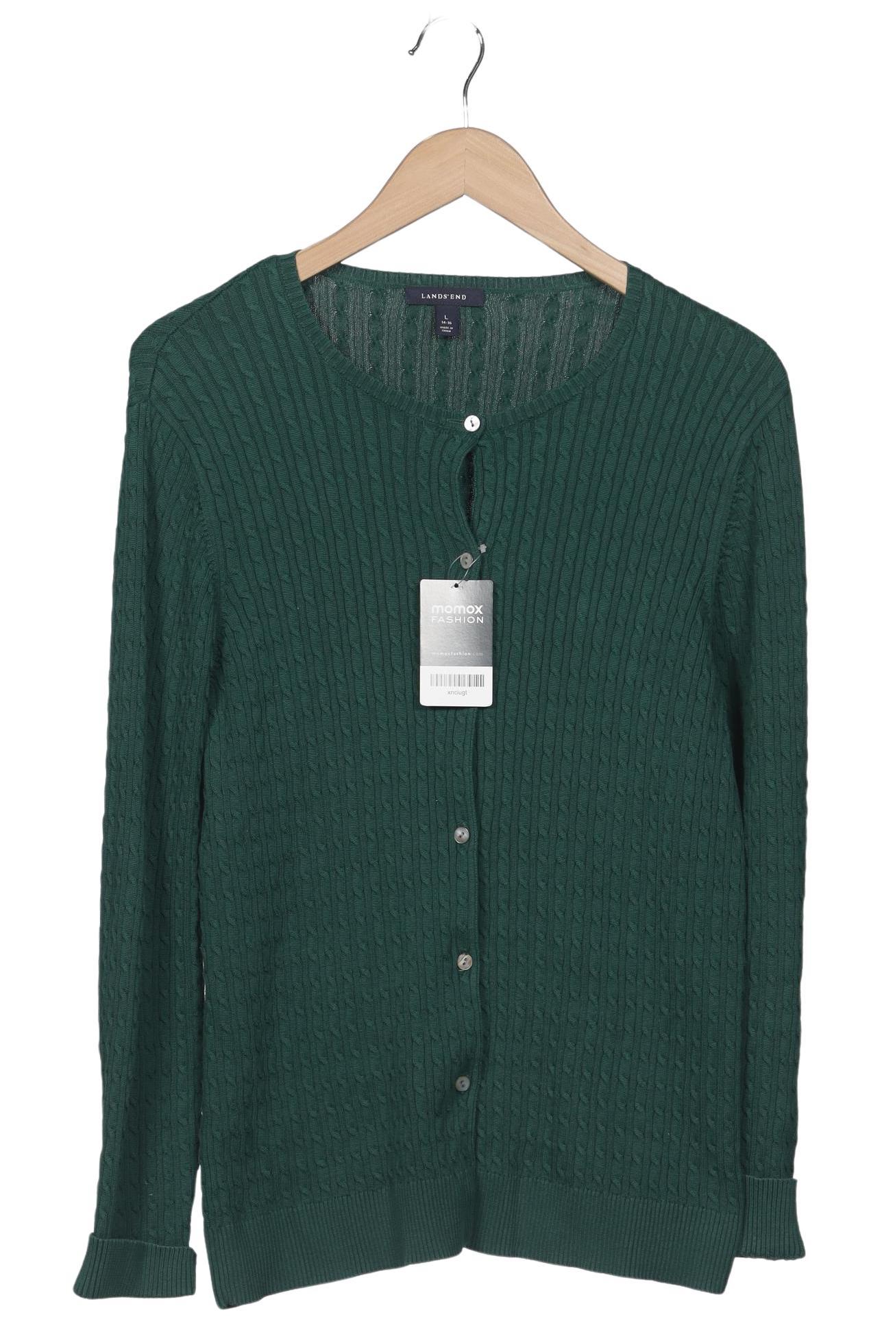 

Lands End Damen Strickjacke, grün, Gr. 42