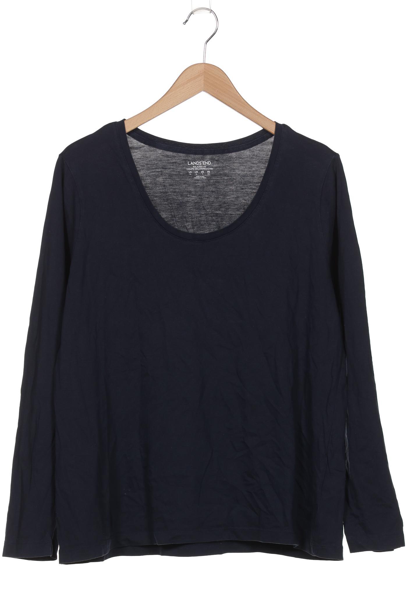 

Lands End Damen Langarmshirt, marineblau, Gr. 44