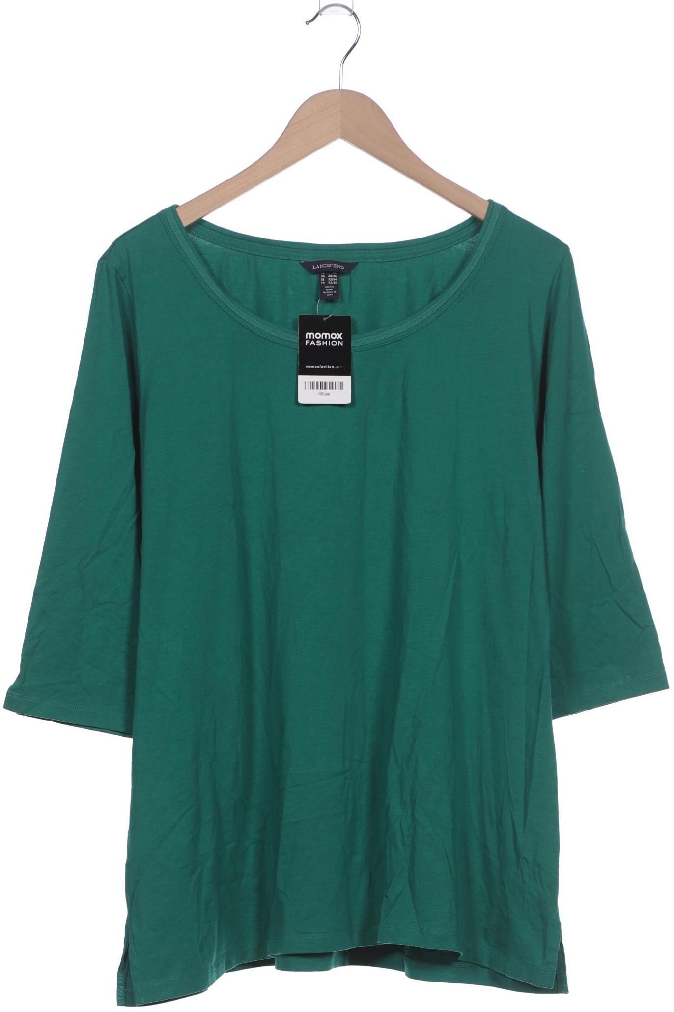 

Lands End Damen Langarmshirt, grün, Gr. 52