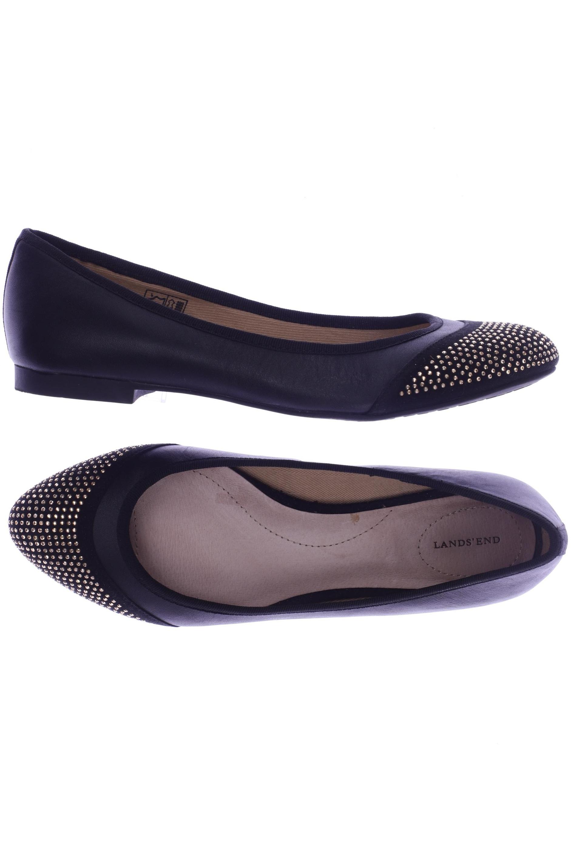

Lands End Damen Ballerinas, schwarz