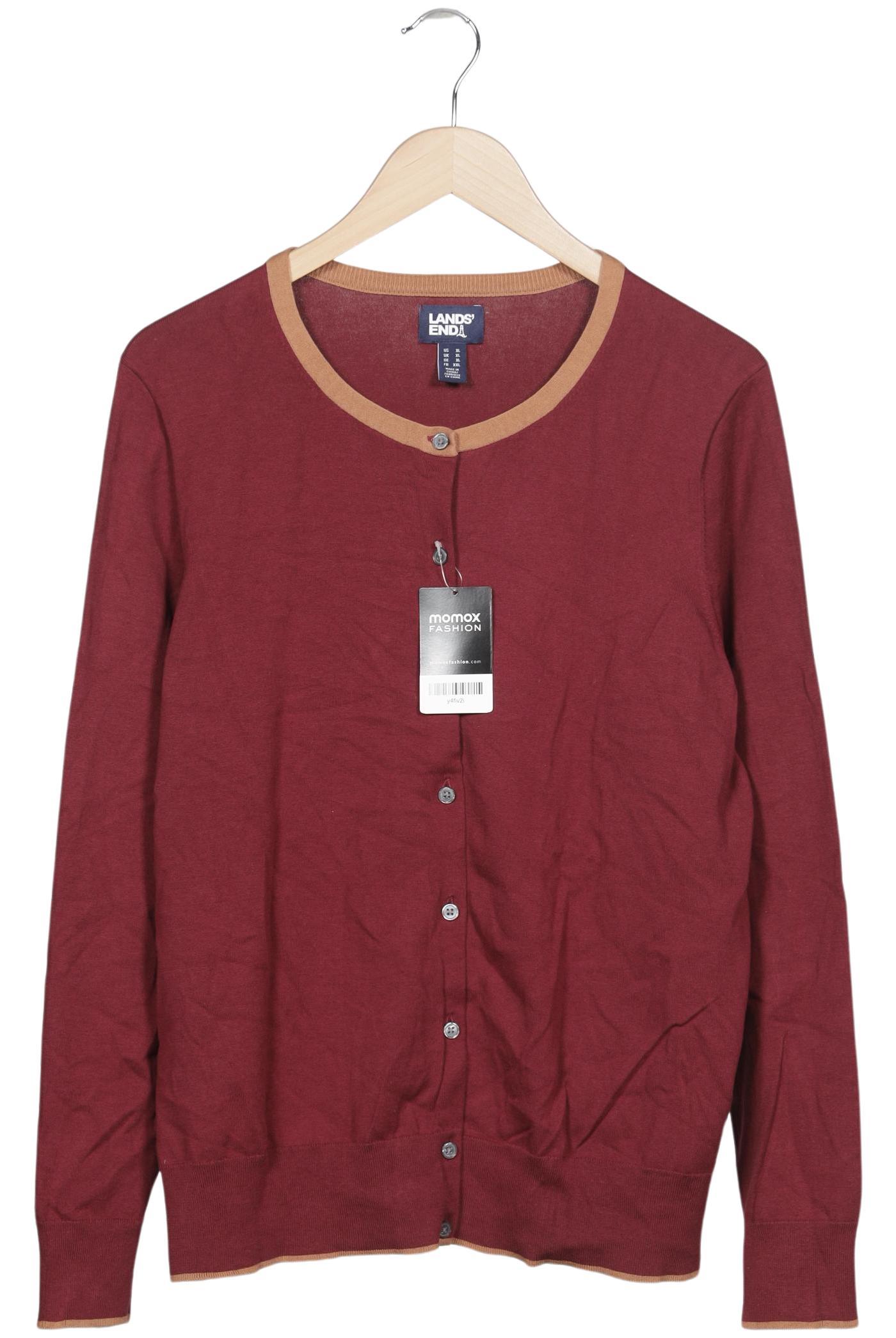 

Lands End Damen Strickjacke, bordeaux, Gr. 44