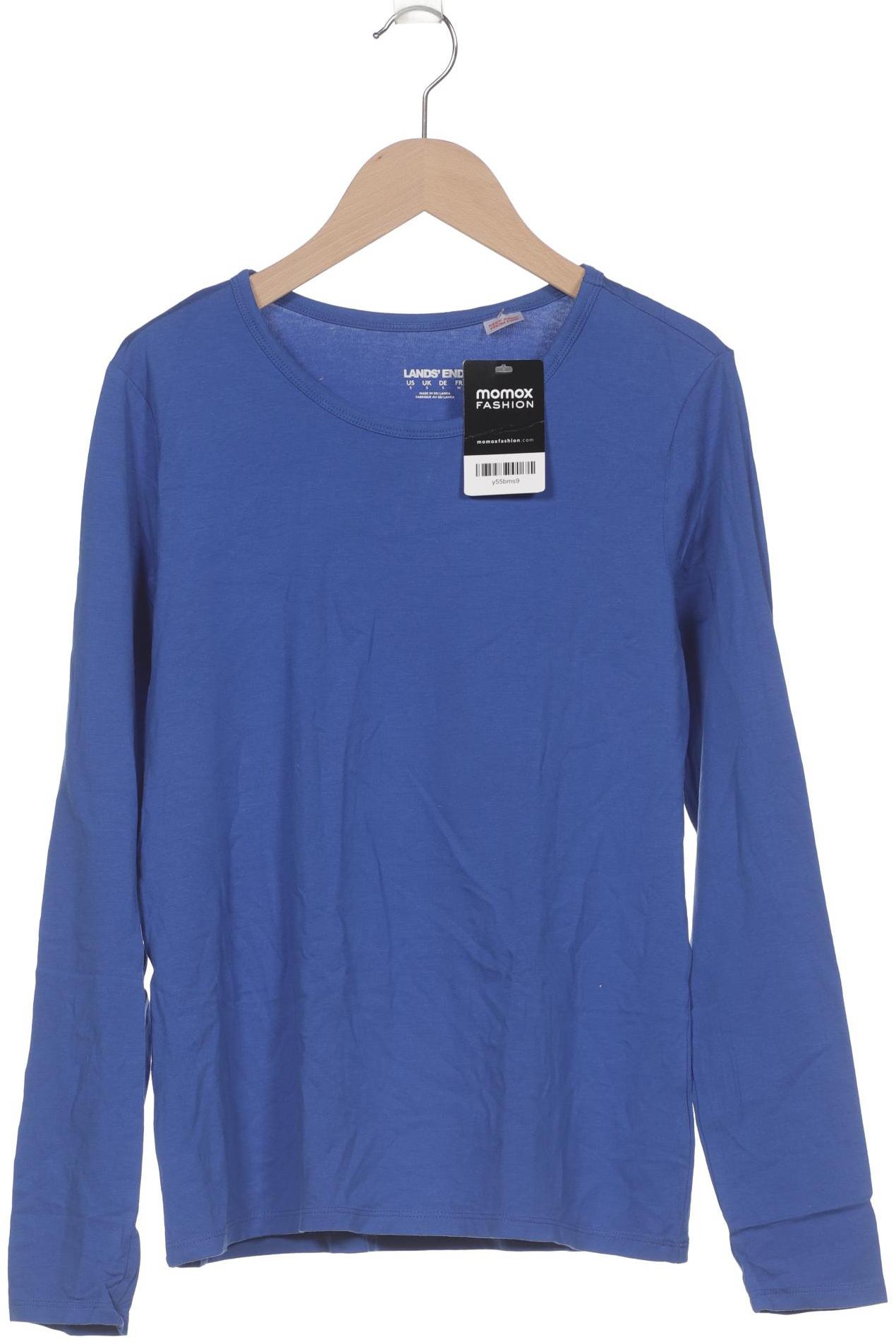 

Lands End Damen Langarmshirt, blau, Gr. 36