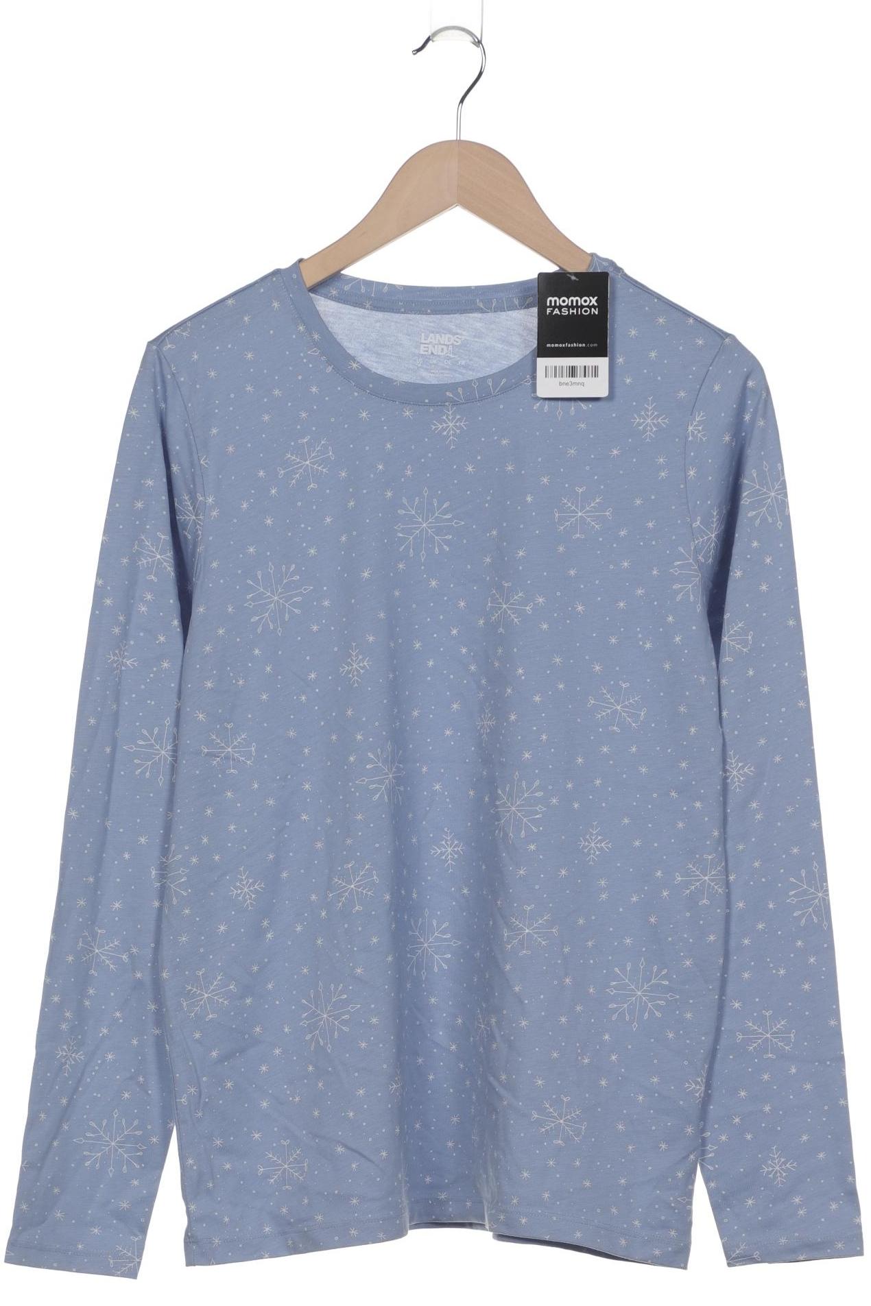 

Lands End Damen Langarmshirt, blau, Gr. 38