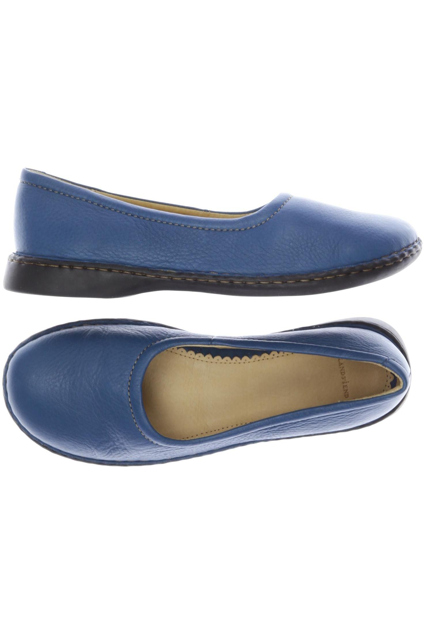 

Lands End Damen Halbschuh, blau, Gr. 8