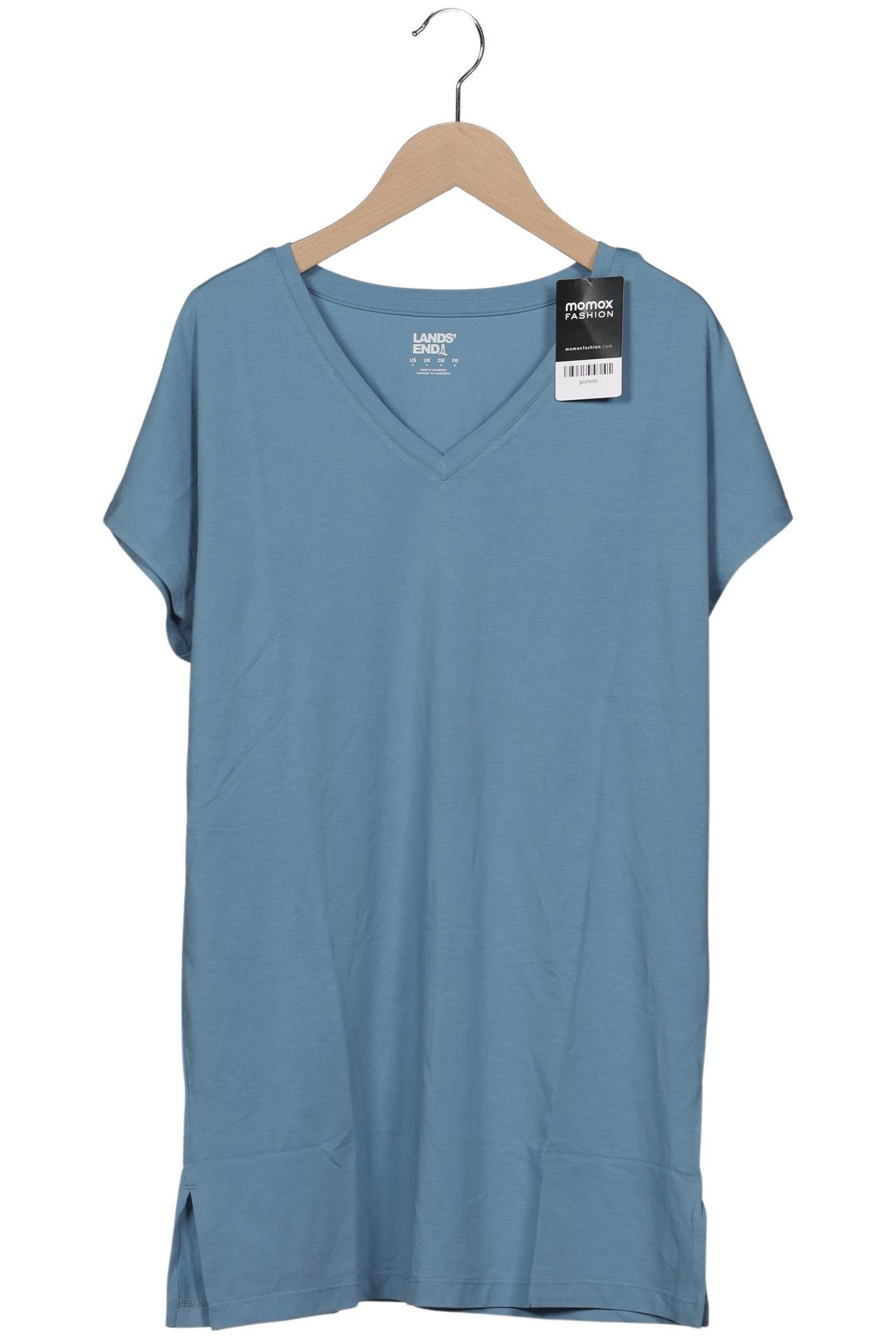 

Lands End Damen T-Shirt, blau, Gr. 36