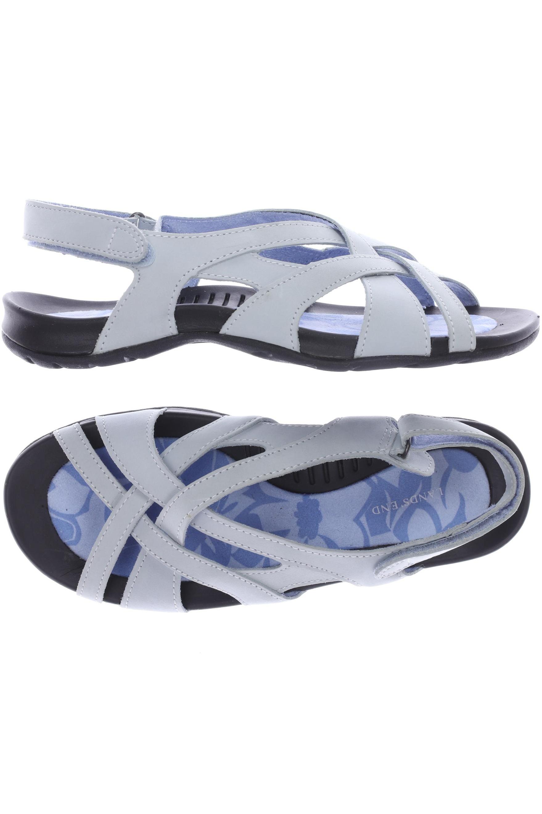 

Lands End Damen Sandale, hellblau, Gr. 6