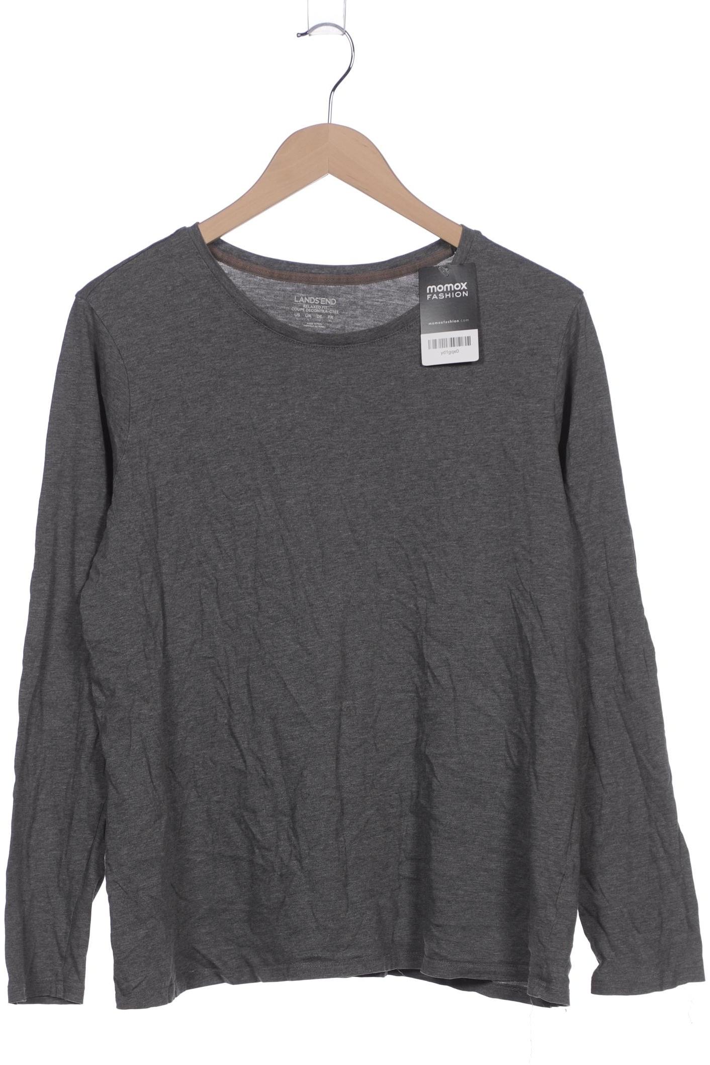 

Lands End Damen Langarmshirt, grau, Gr. 42