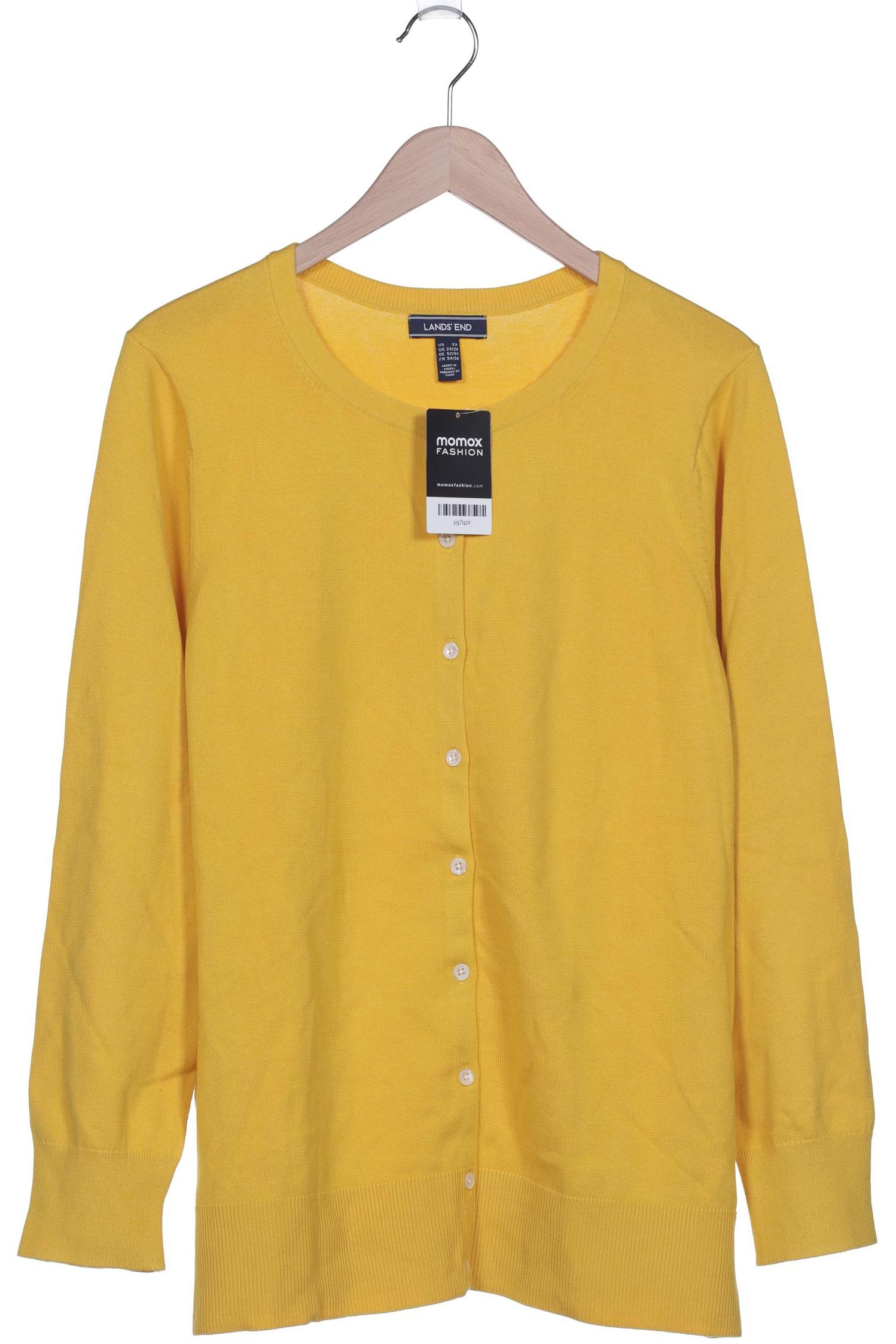 

Lands End Damen Strickjacke, gelb, Gr. 52