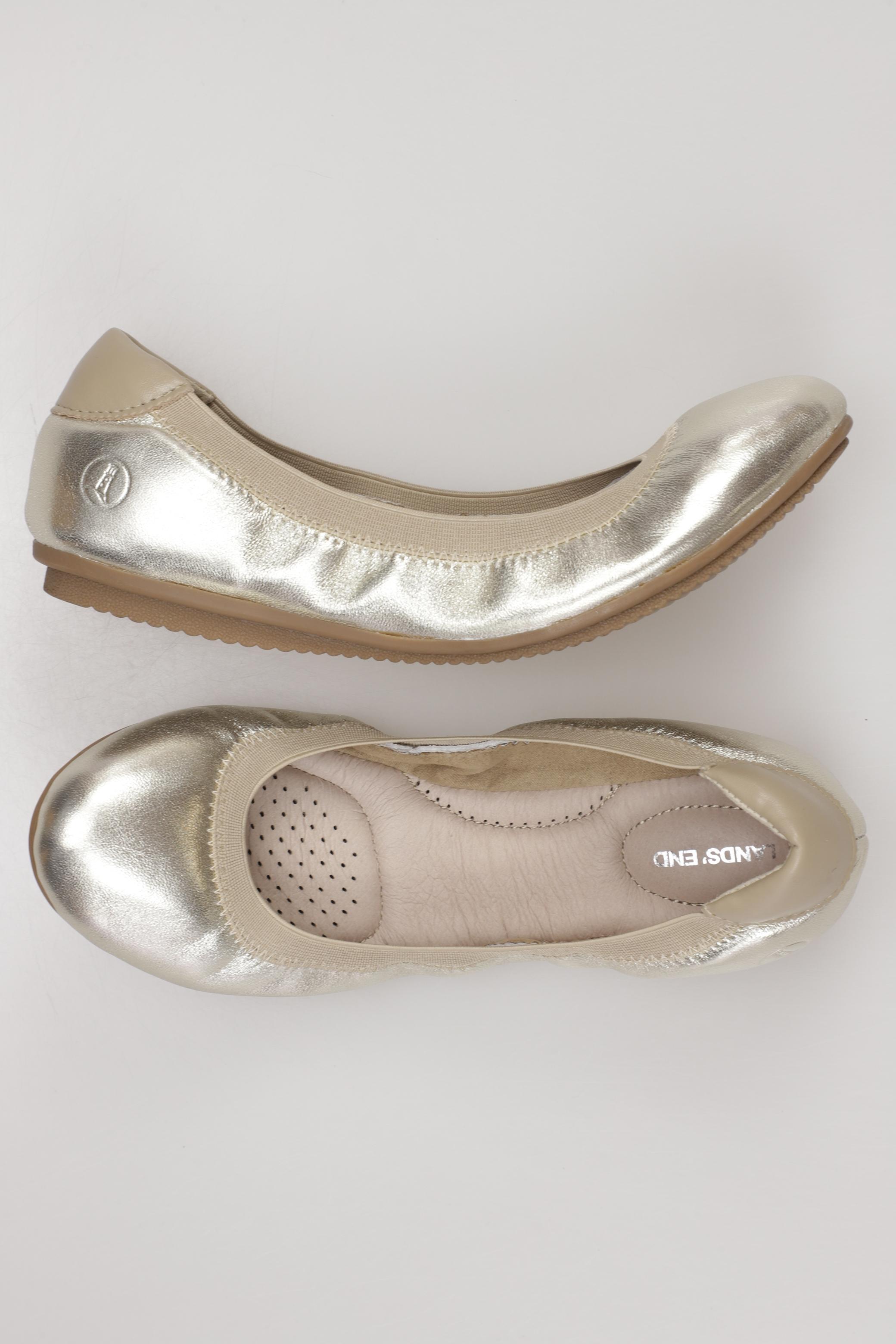 

Lands End Damen Ballerinas, gold, Gr. 39