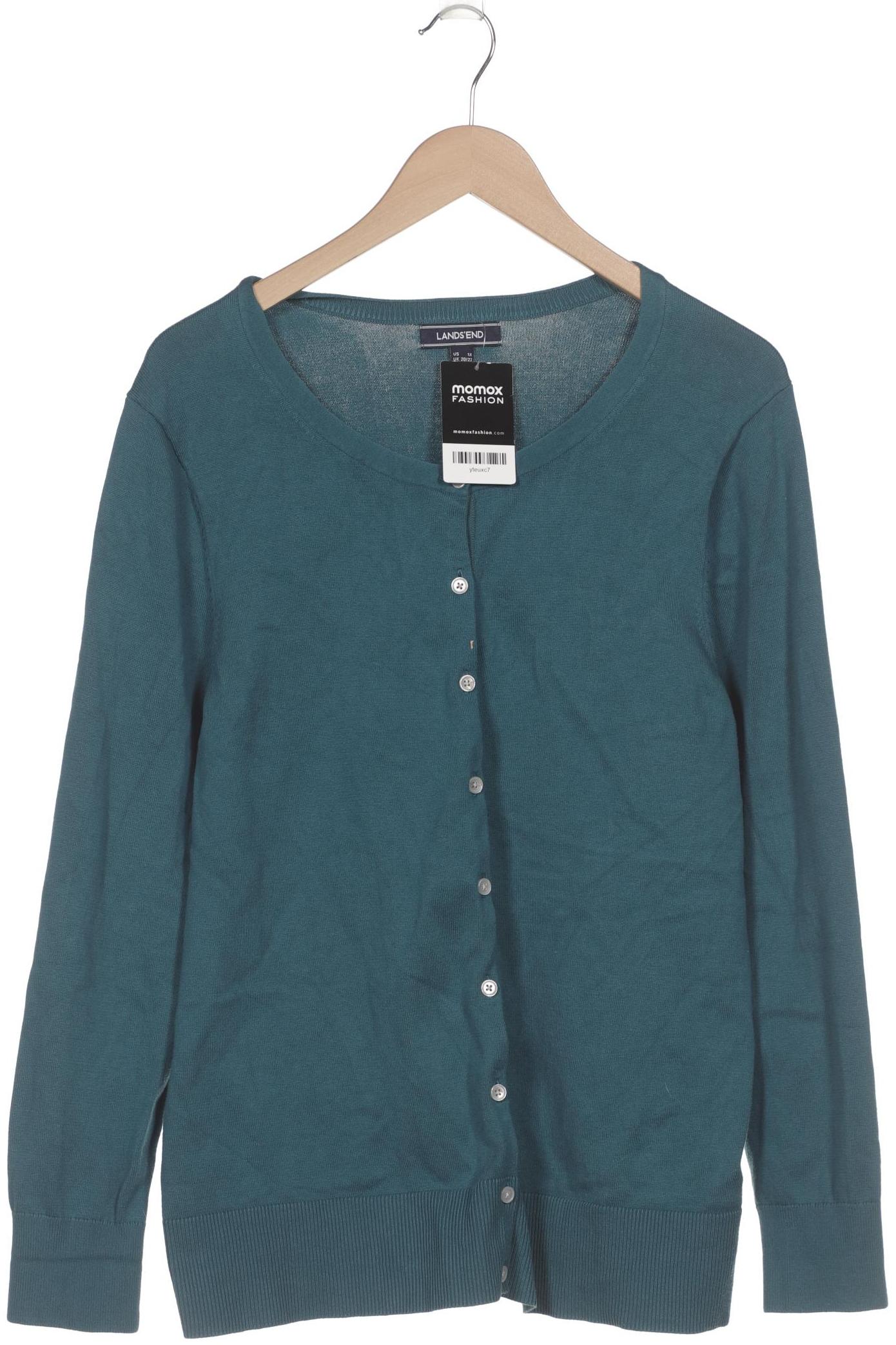 

Lands End Damen Strickjacke, türkis, Gr. 50