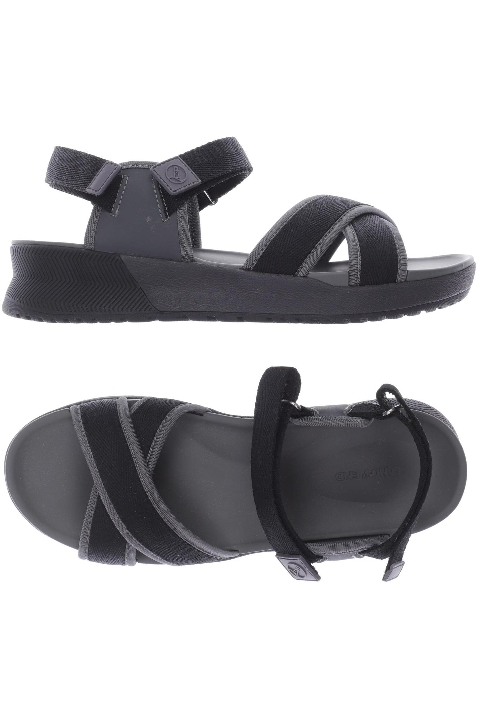 

Lands End Damen Sandale, schwarz, Gr. 38.5