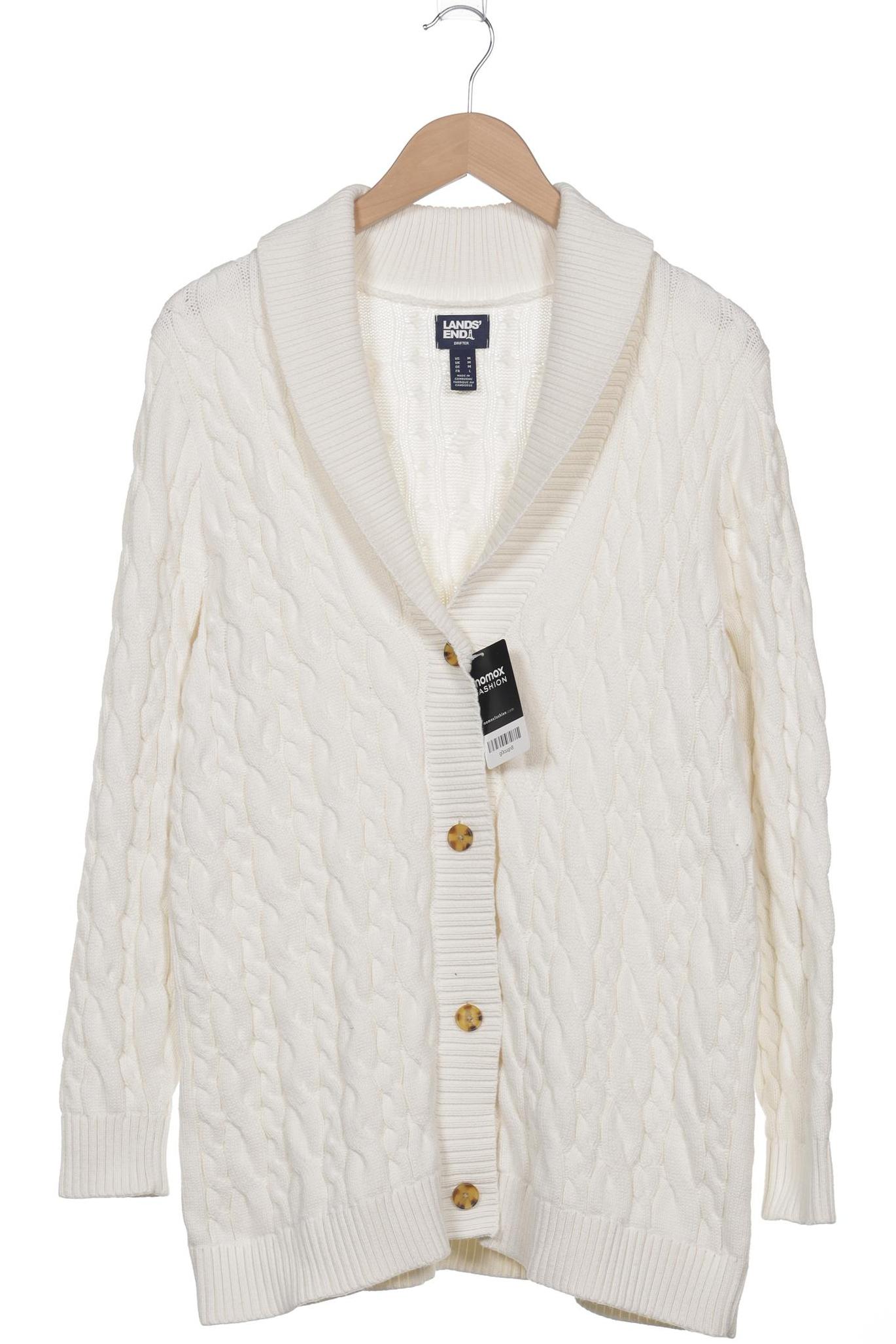 

Lands End Damen Strickjacke, weiß, Gr. 38