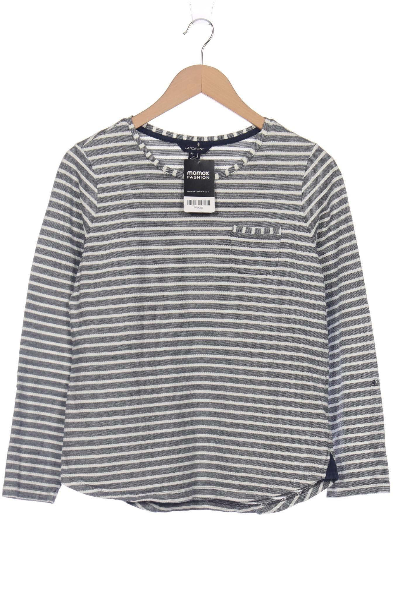 

Lands End Damen Langarmshirt, blau, Gr. 38