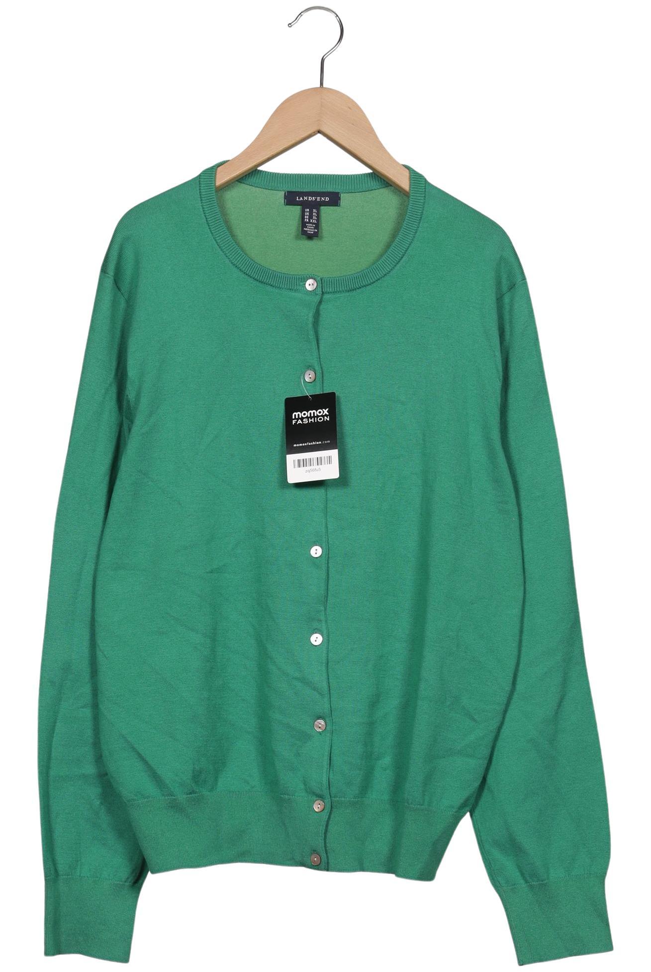 

Lands End Damen Strickjacke, grün, Gr. 44