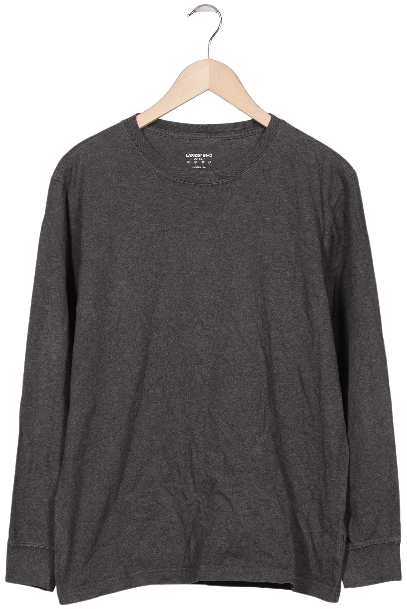 

Lands End Herren Langarmshirt, grau, Gr. 48