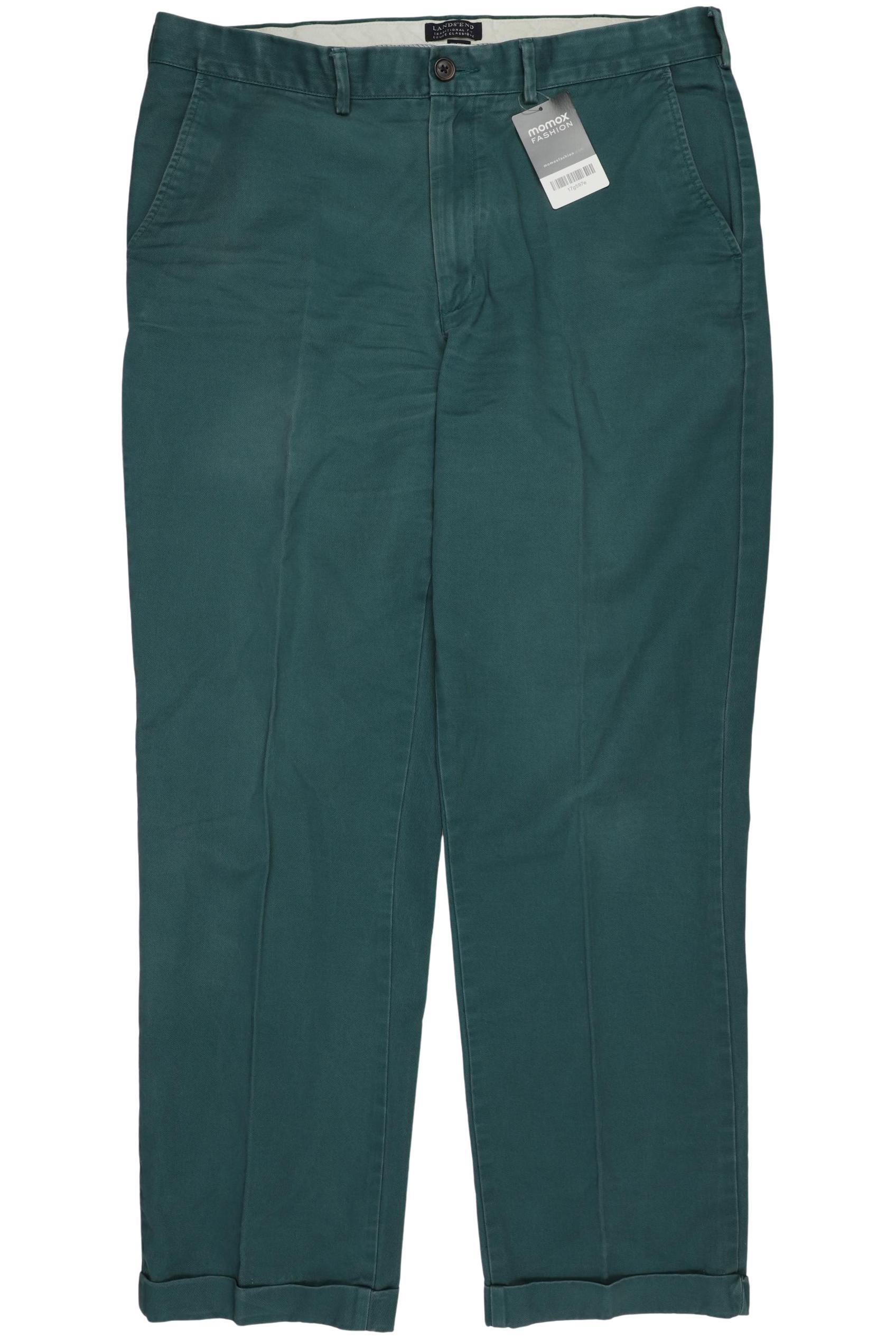 

Lands End Herren Stoffhose, grün, Gr. 52