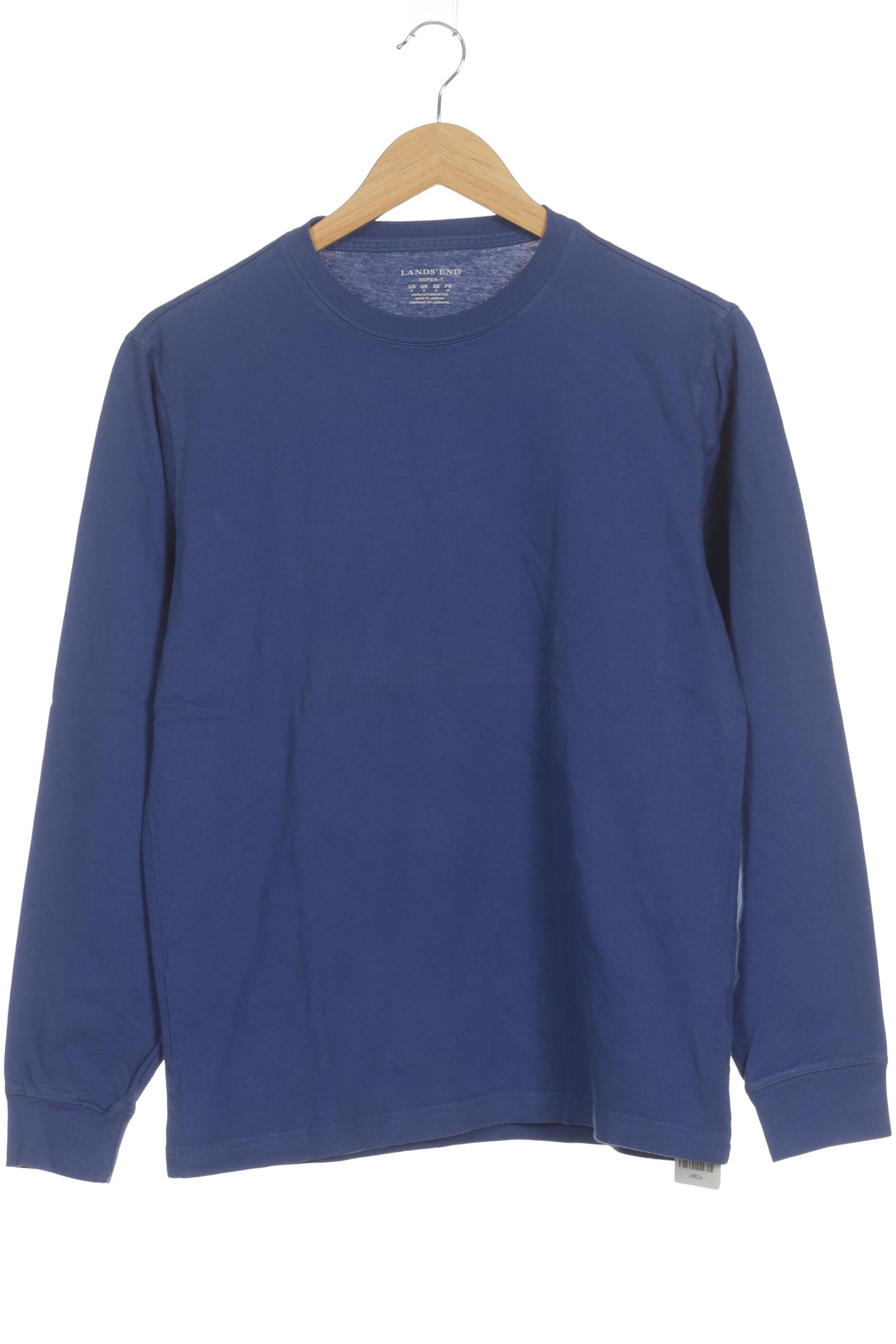 Thumbnail - Lands End Herren Langarmshirt, blau, Gr.