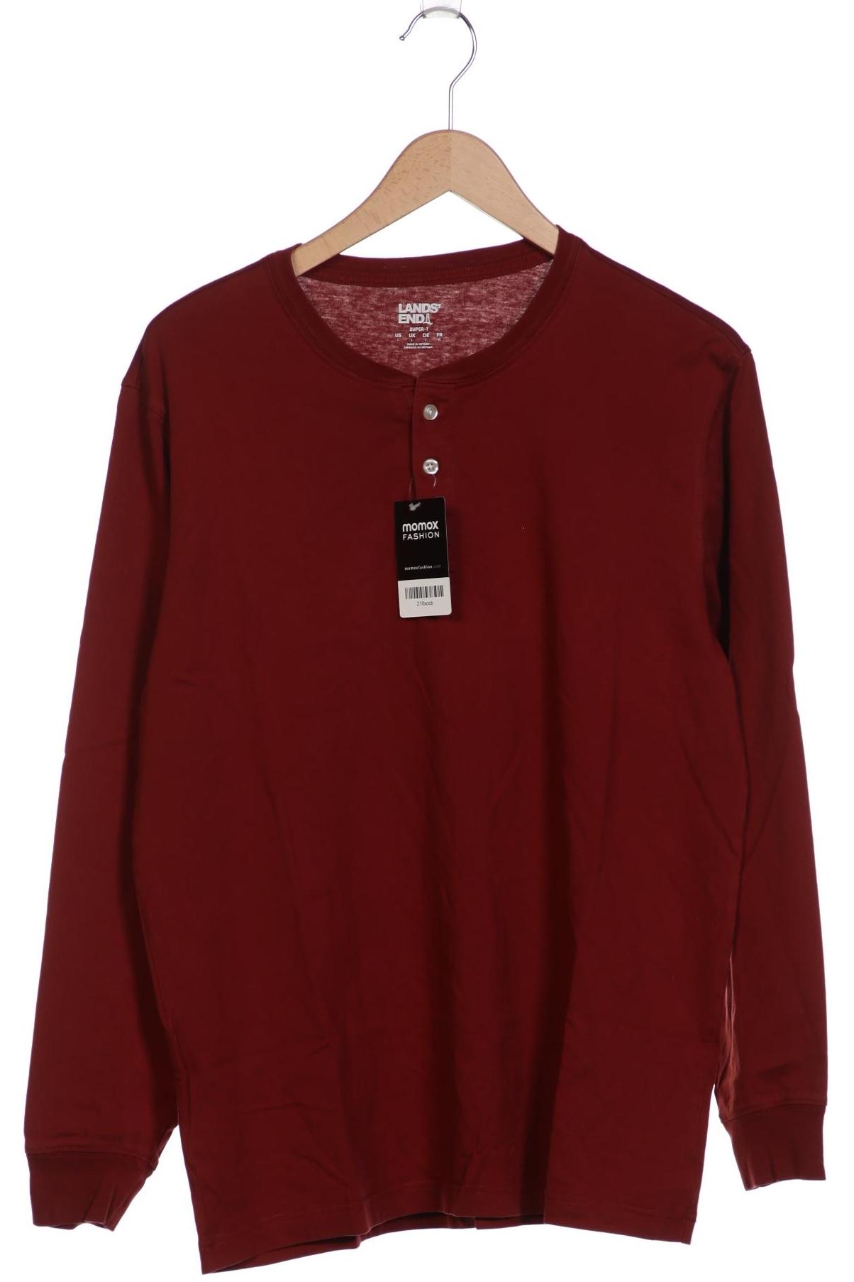 

Lands End Herren Langarmshirt, bordeaux, Gr. 52