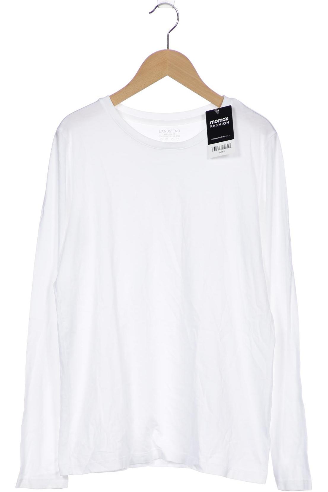 

Lands End Herren Langarmshirt, weiß, Gr. 46