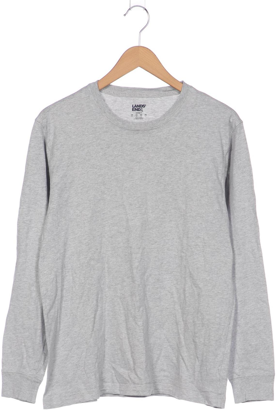 

Lands End Herren Langarmshirt, grau, Gr. 48