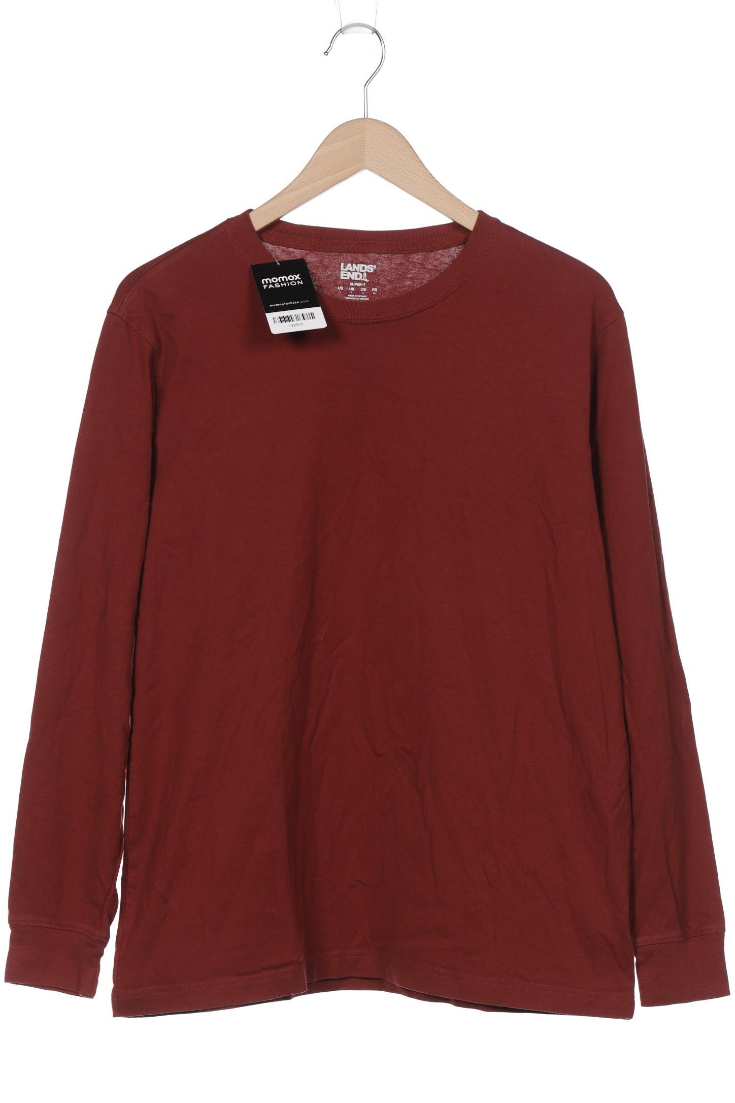 

Lands End Herren Langarmshirt, bordeaux, Gr. 52