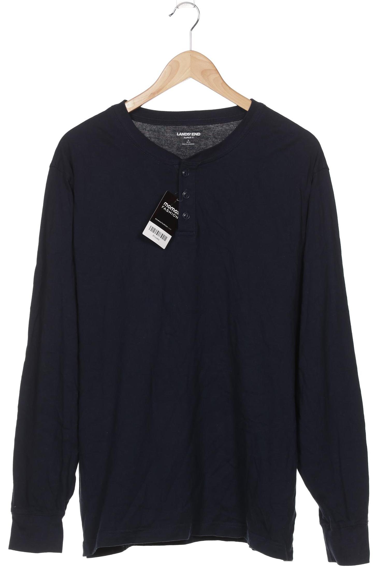 

Lands End Herren Langarmshirt, marineblau, Gr. 52