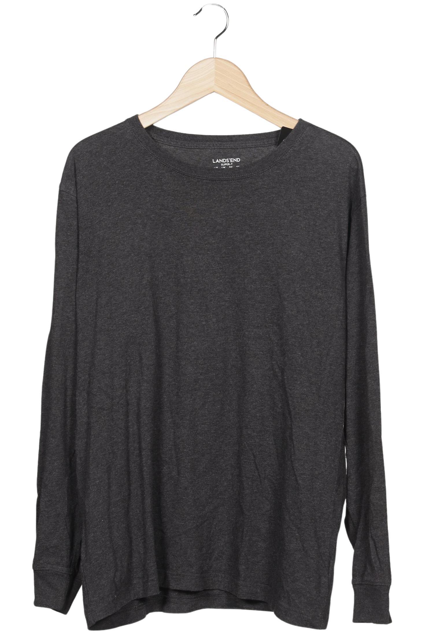 Thumbnail - Lands End Herren Langarmshirt, grau, Gr. 52