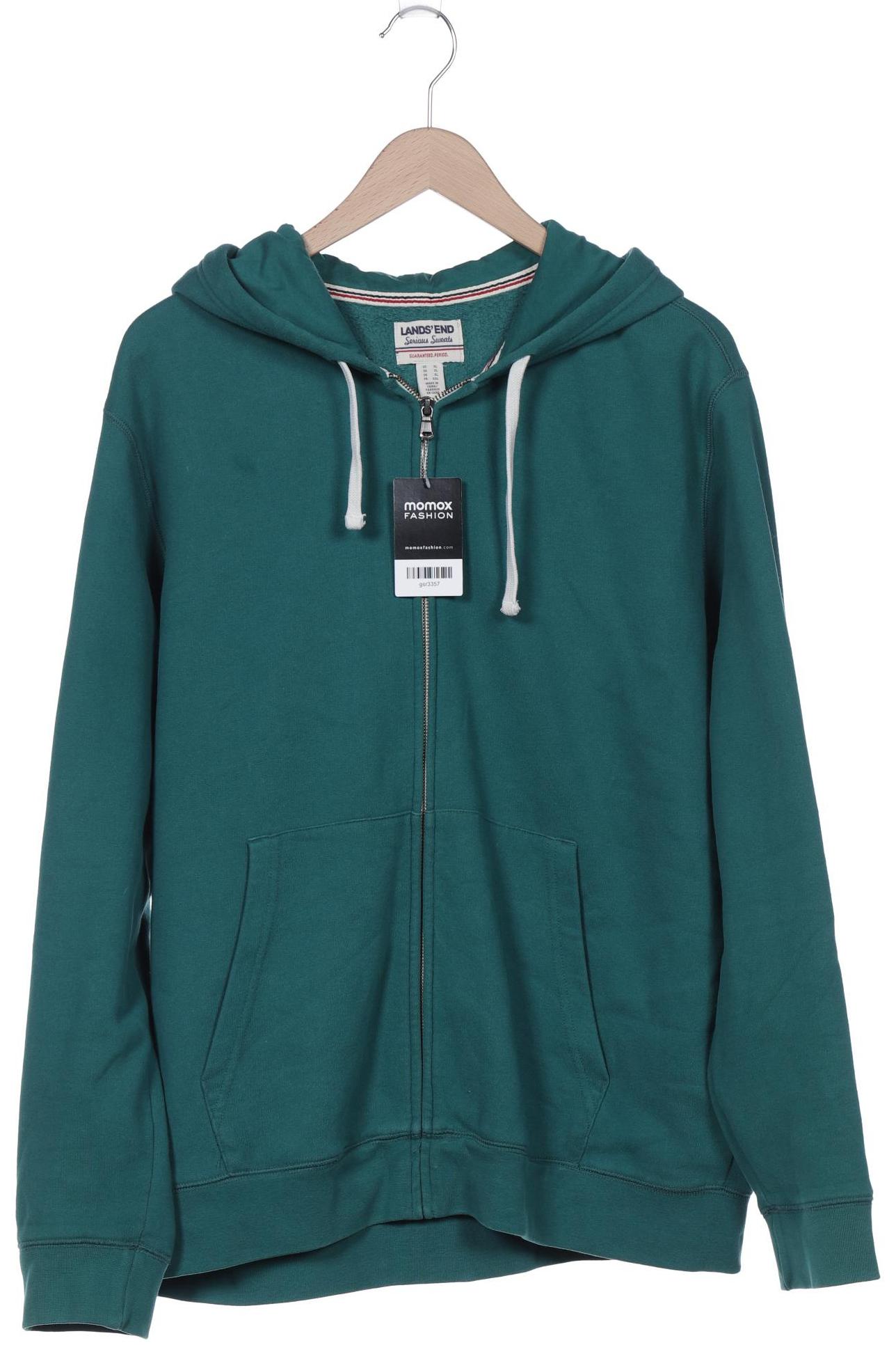 

Lands End Herren Kapuzenpullover, türkis, Gr. 54