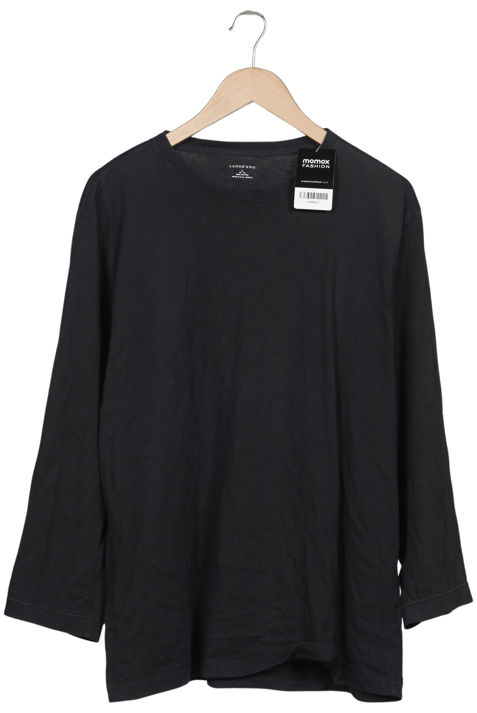 Thumbnail - Lands End Herren Langarmshirt, schwarz, Gr. 52