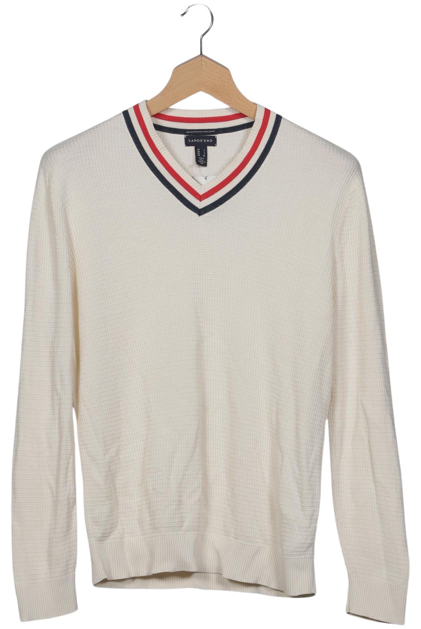 

Lands End Herren Pullover, cremeweiß, Gr. 52