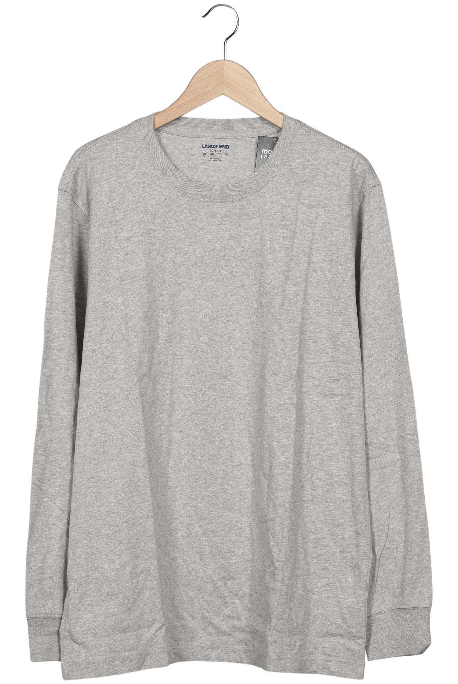 

Lands End Herren Langarmshirt, grau, Gr. 52