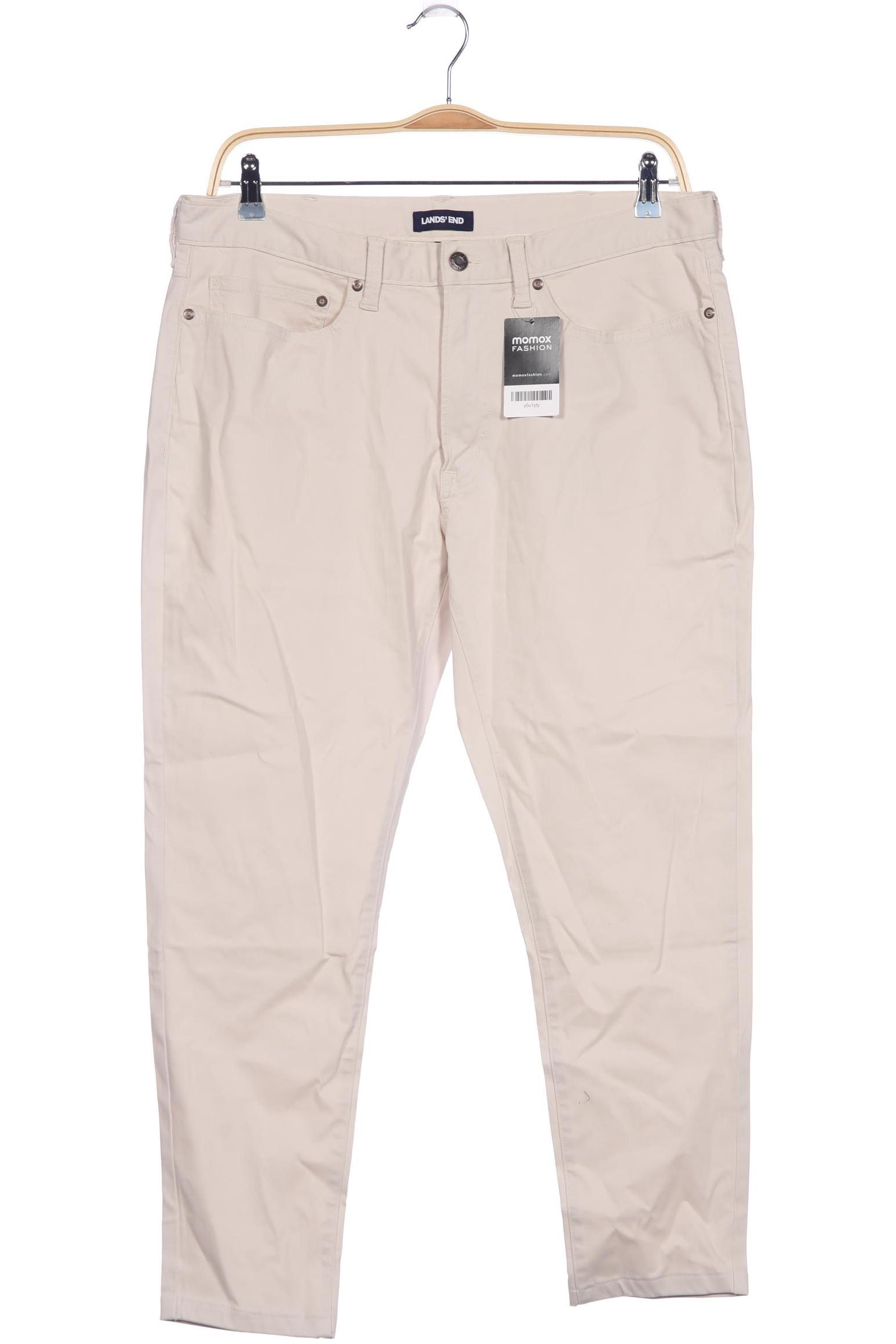 

Lands End Herren Stoffhose, cremeweiß, Gr. 52